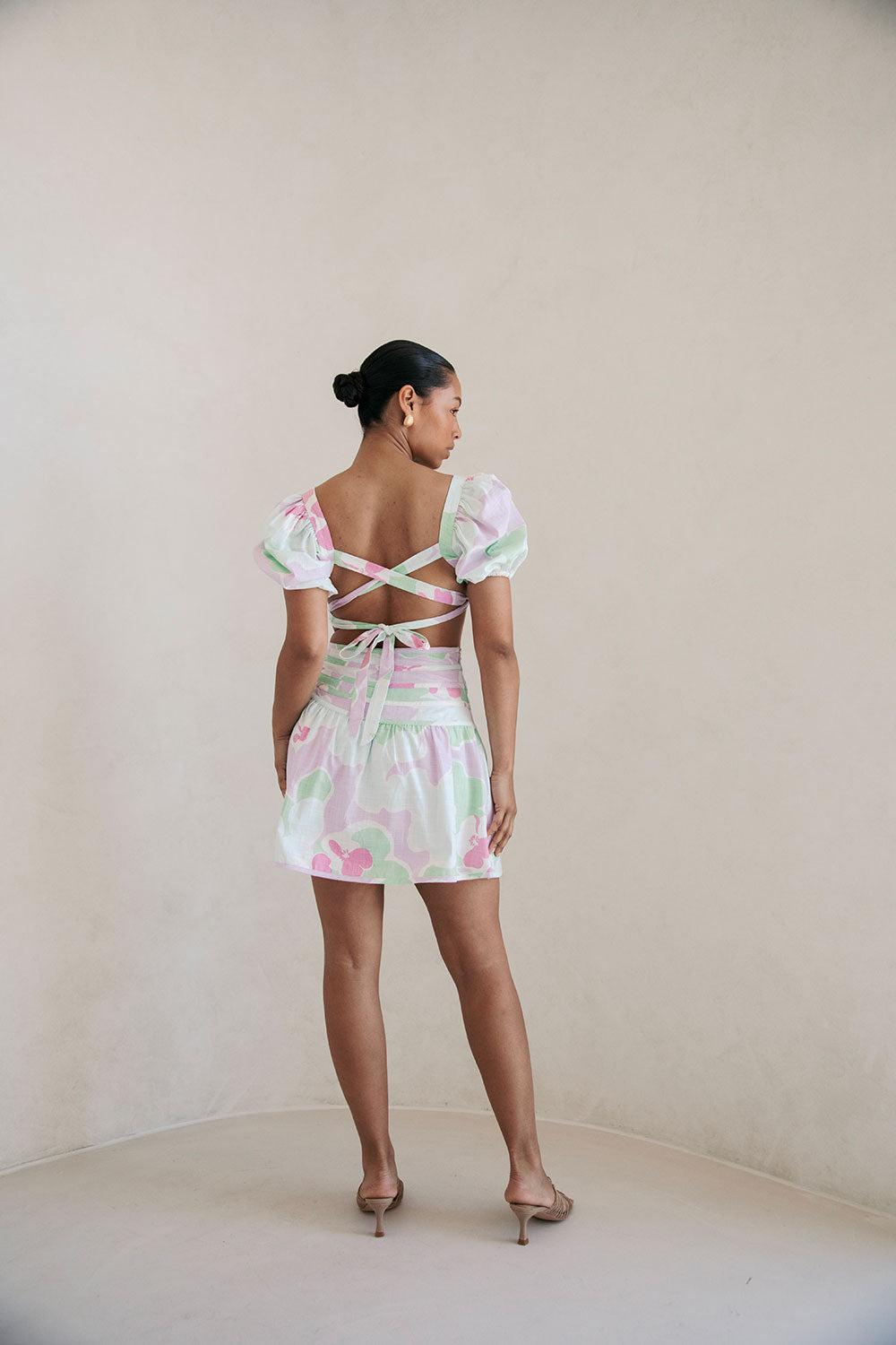 Backless Mars Top - Misty Floral Product Image