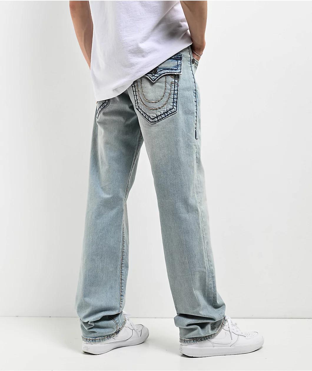 True Religion Ricky Super T Flap Grand St Wash Straight Leg Jeans Product Image