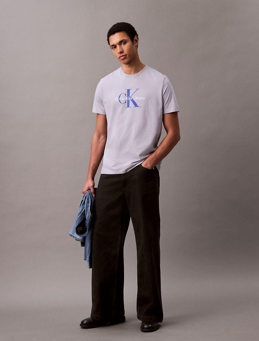 Calvin Klein Mens Monogram Logo Tee - Yellow Product Image