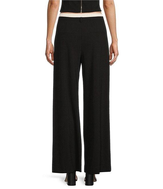 I.N. San Francisco Mid Rise Double Waistband Coordinating Wide Leg Pants Product Image