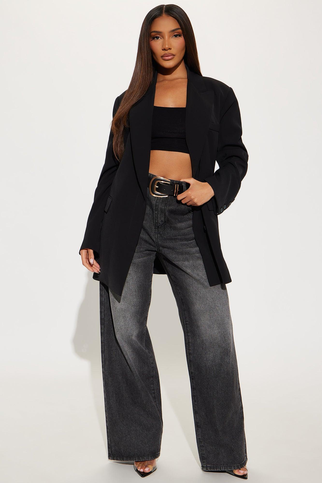 High Returns Oversized Blazer - Black Product Image