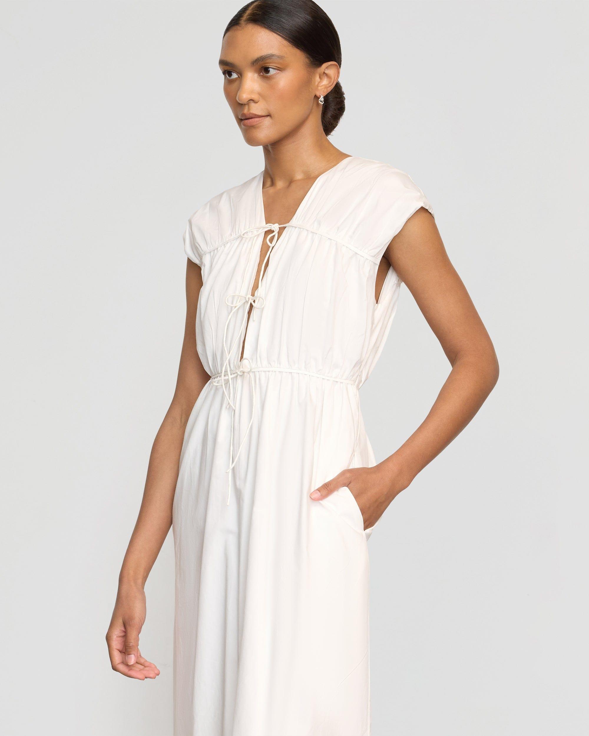 Shreya Tie-Front Organic Cotton Dress Product Image