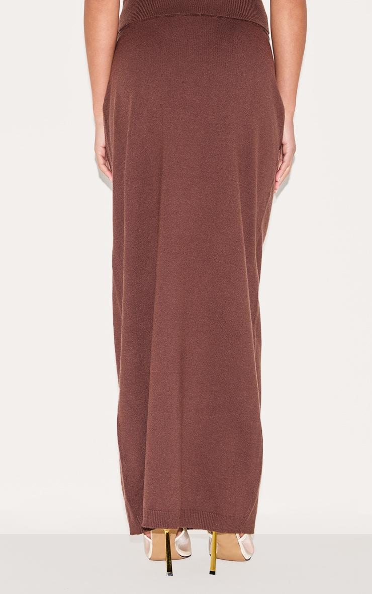 Chocolate Basic Knit Maxi Skirt Product Image