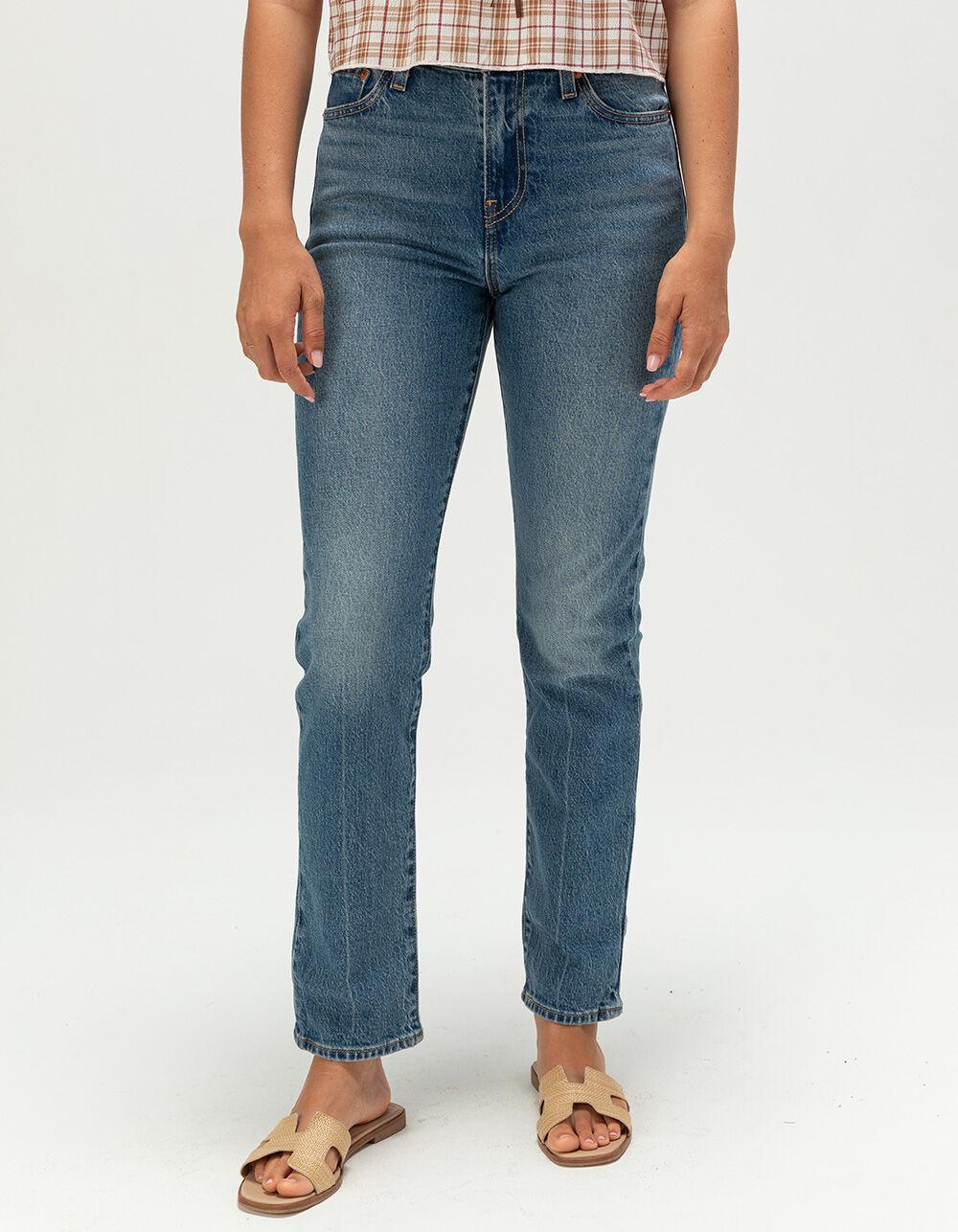 LEVI'S Premium Wedgie Slim Fit Womens Jeans - City Slim - MED BLAST Product Image