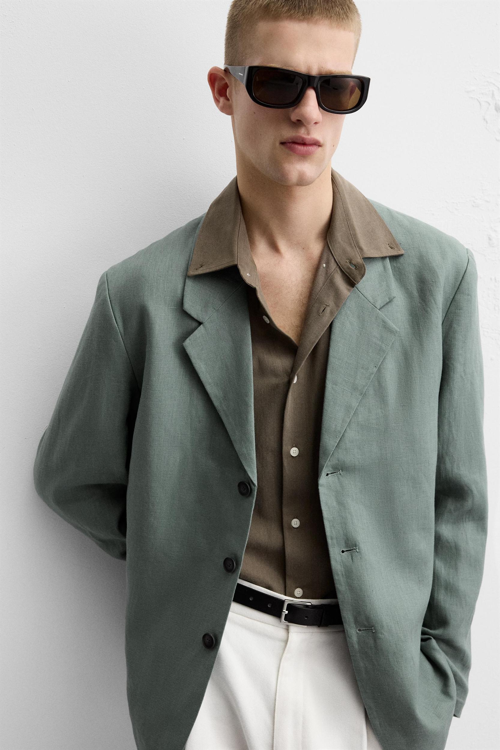SUIT JACKET IN 100% LINEN Product Image