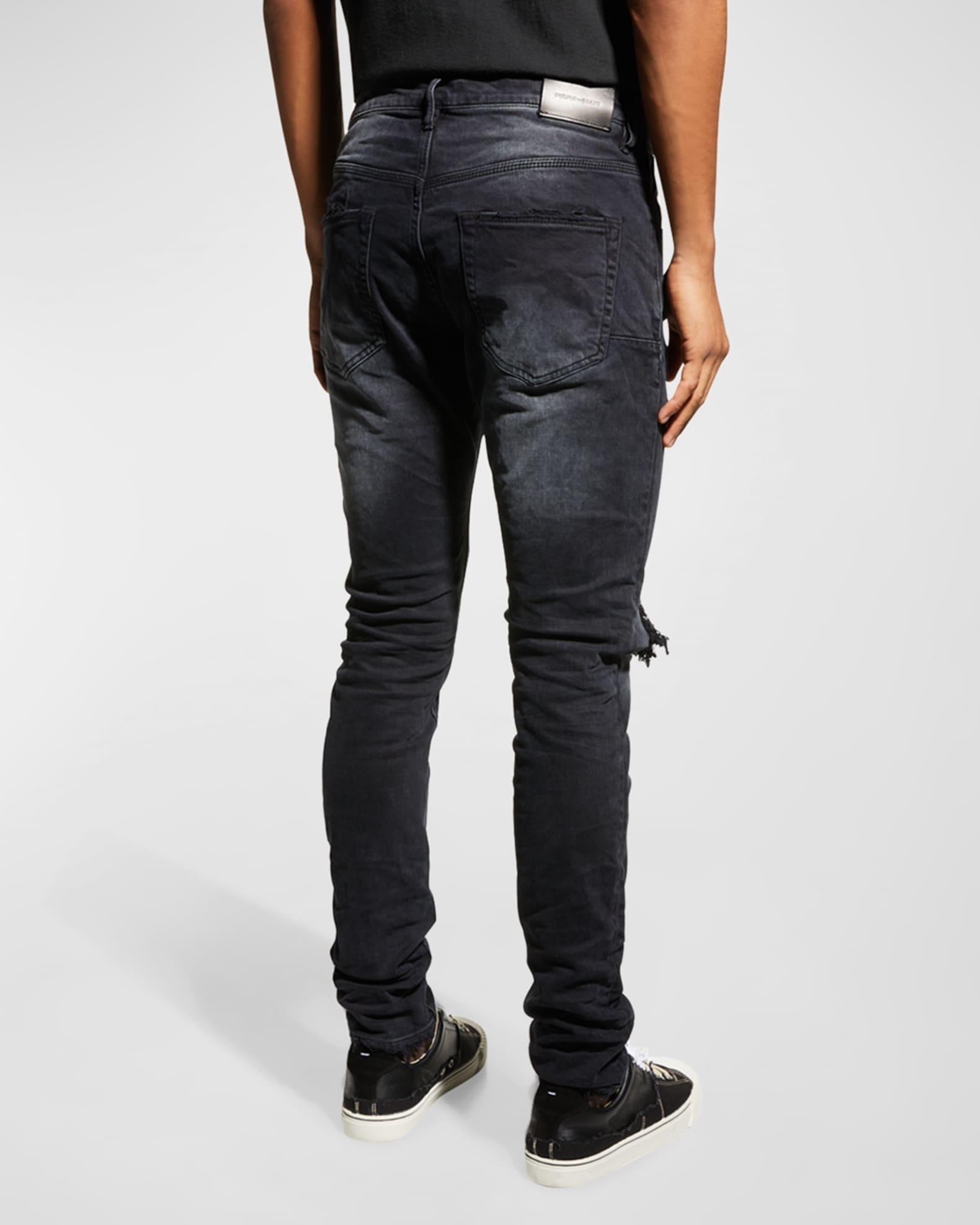 Mens P002 Over Spray Slim-Fit Jeans Product Image