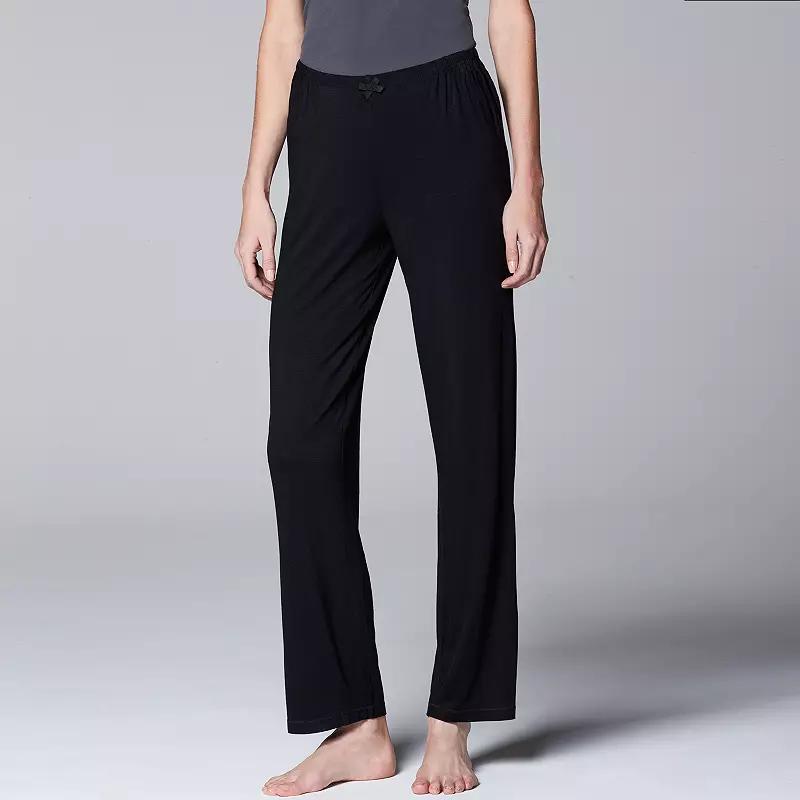 Women's Simply Vera Vera Wang Basic Solid Luxury Pajama Pants,  Product Image