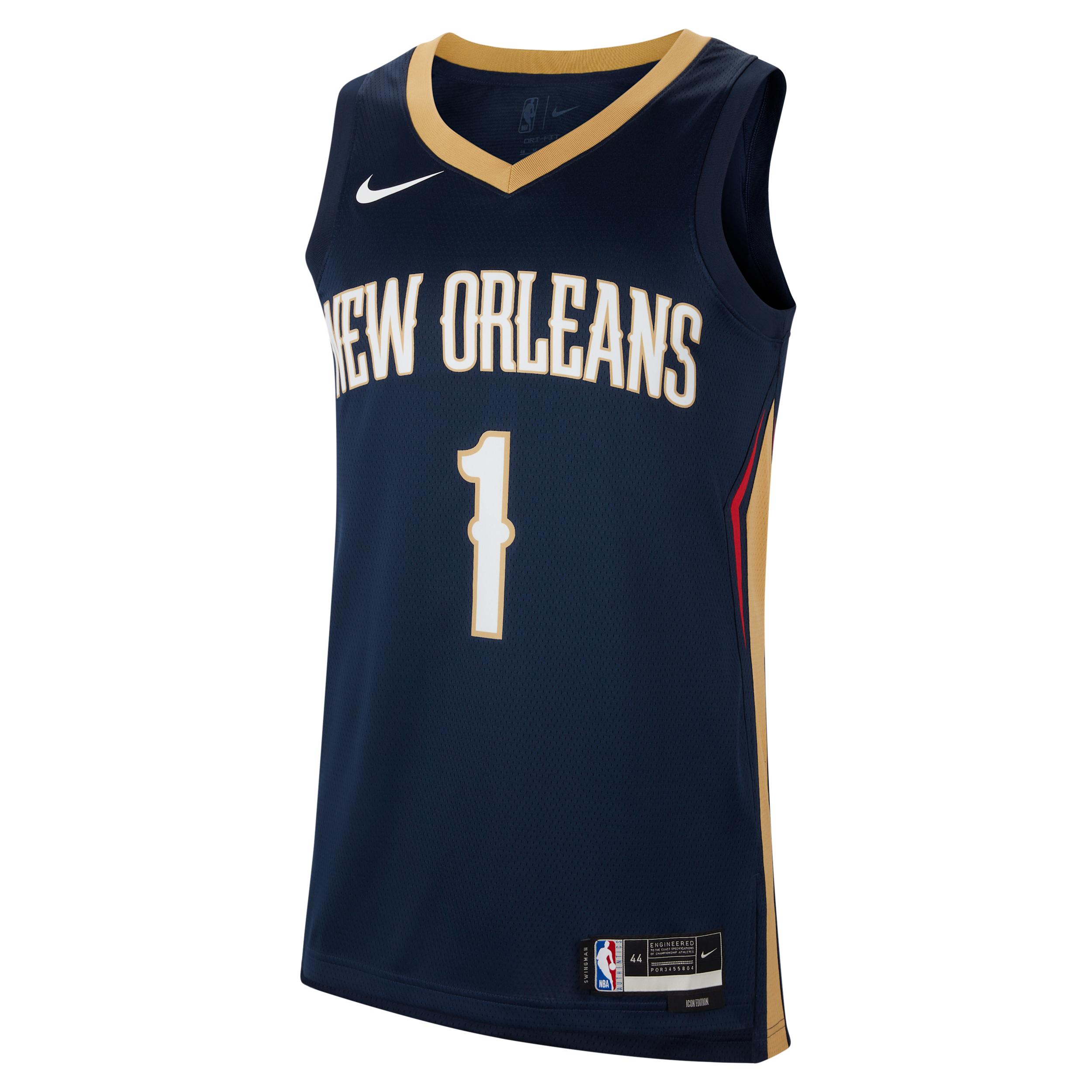New Orleans Pelicans Icon Edition Nike Mens Dri-FIT NBA Swingman Jersey | DN2014-419 Product Image