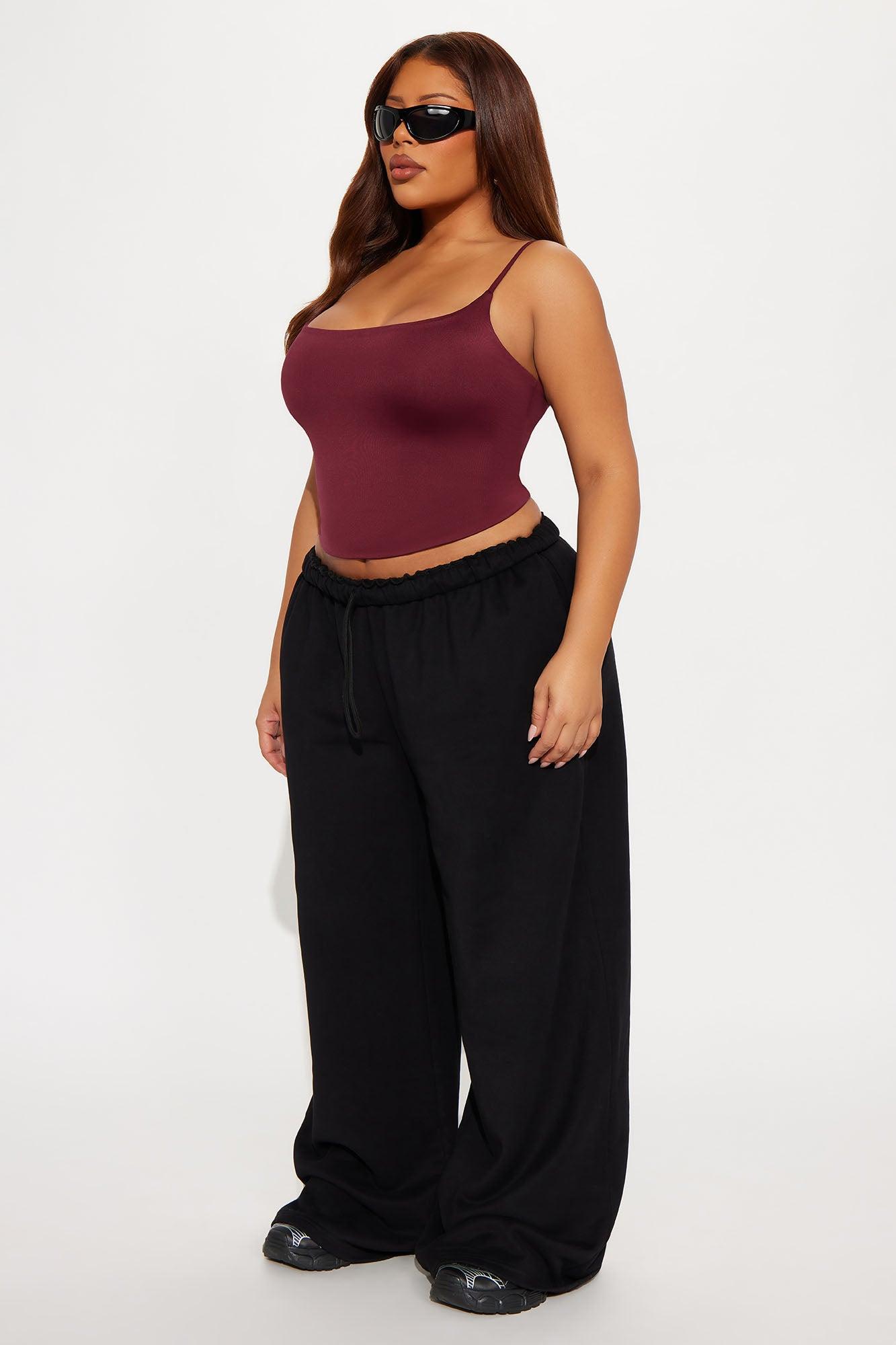 Contour Double Lined Cami Top - Wine Female Product Image