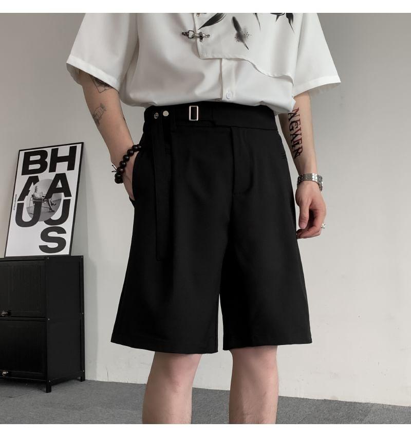 High Waist Plain Shorts Product Image
