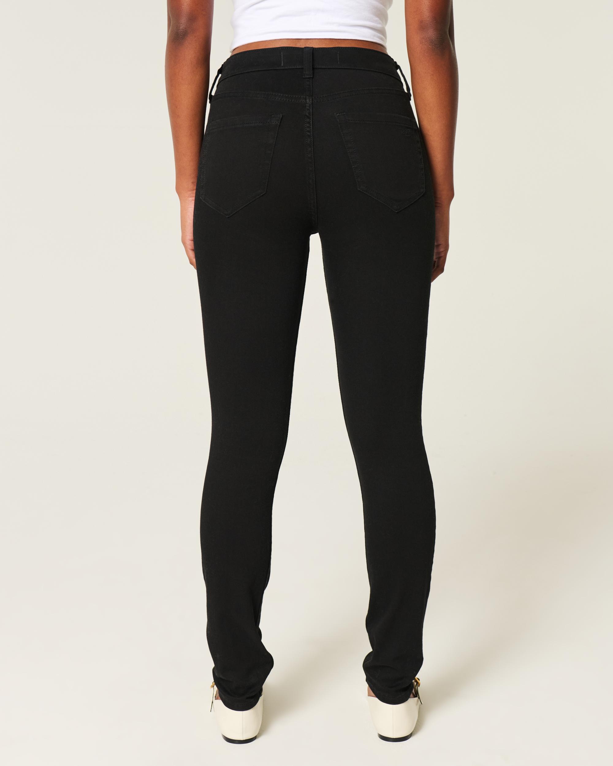High-Rise Black Jean Leggings Product Image