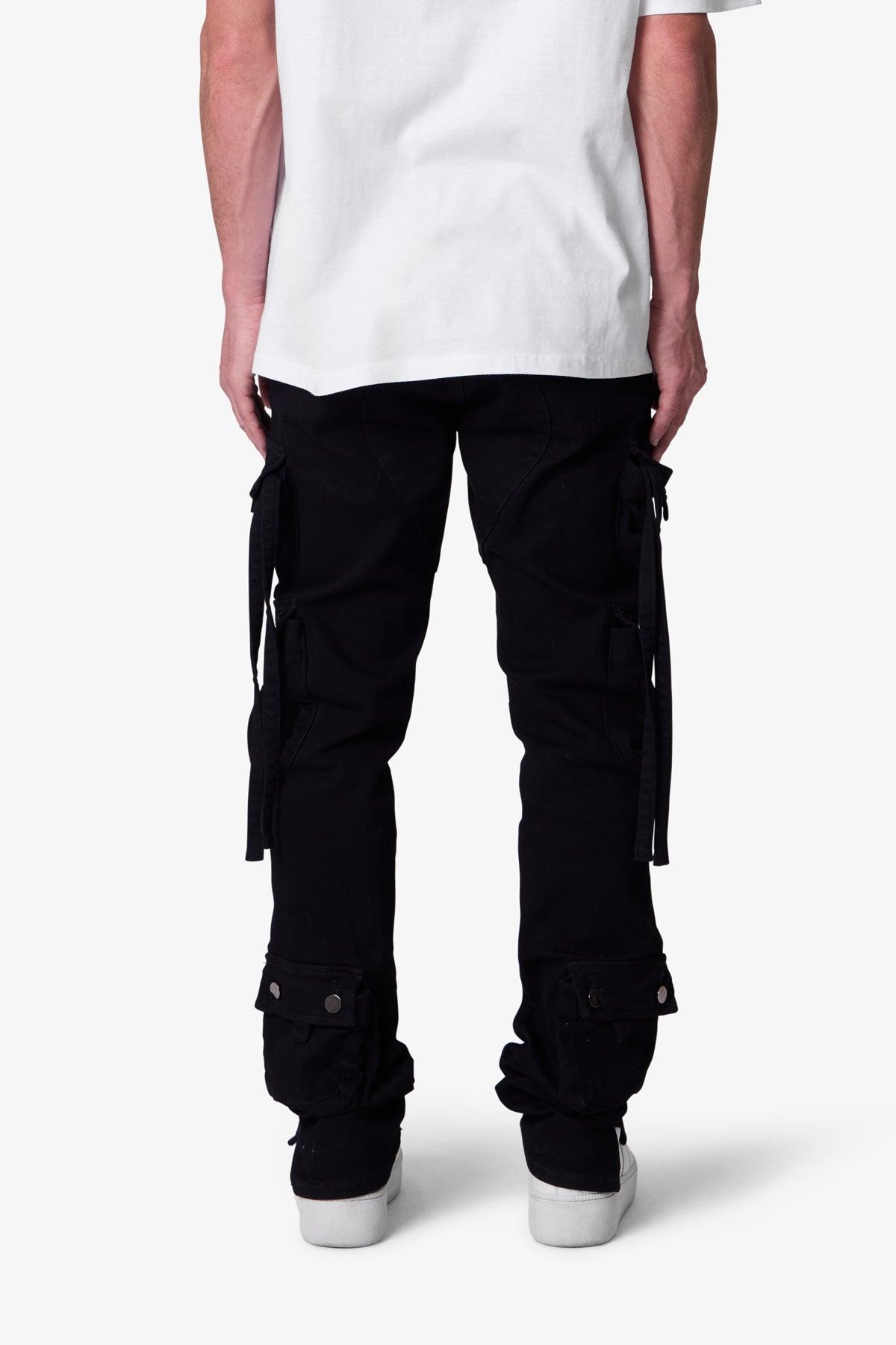 D152 Cargo Straight Denim - Black Male Product Image