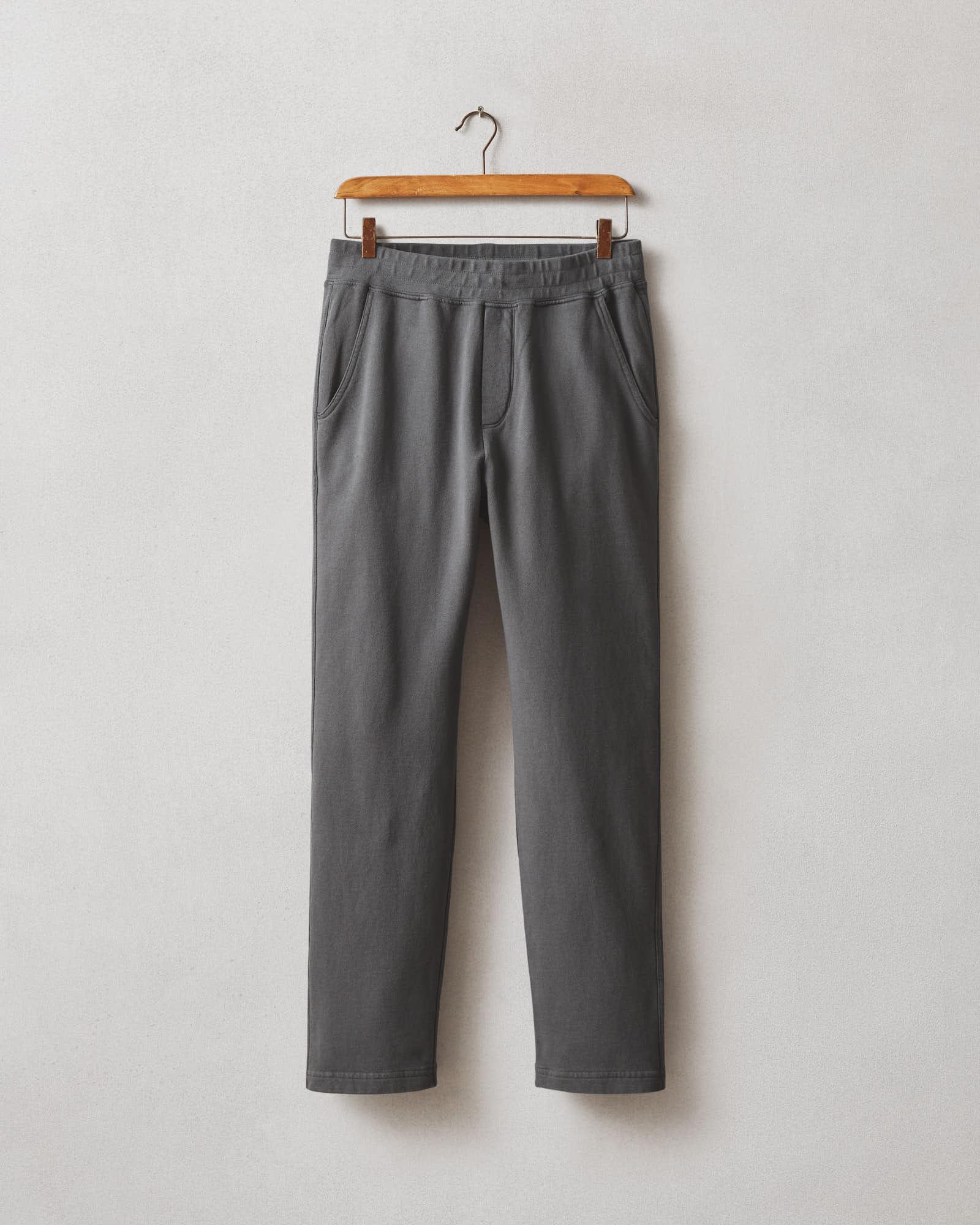 Men's French Terry Straight Pant - Dark Charcoal Product Image