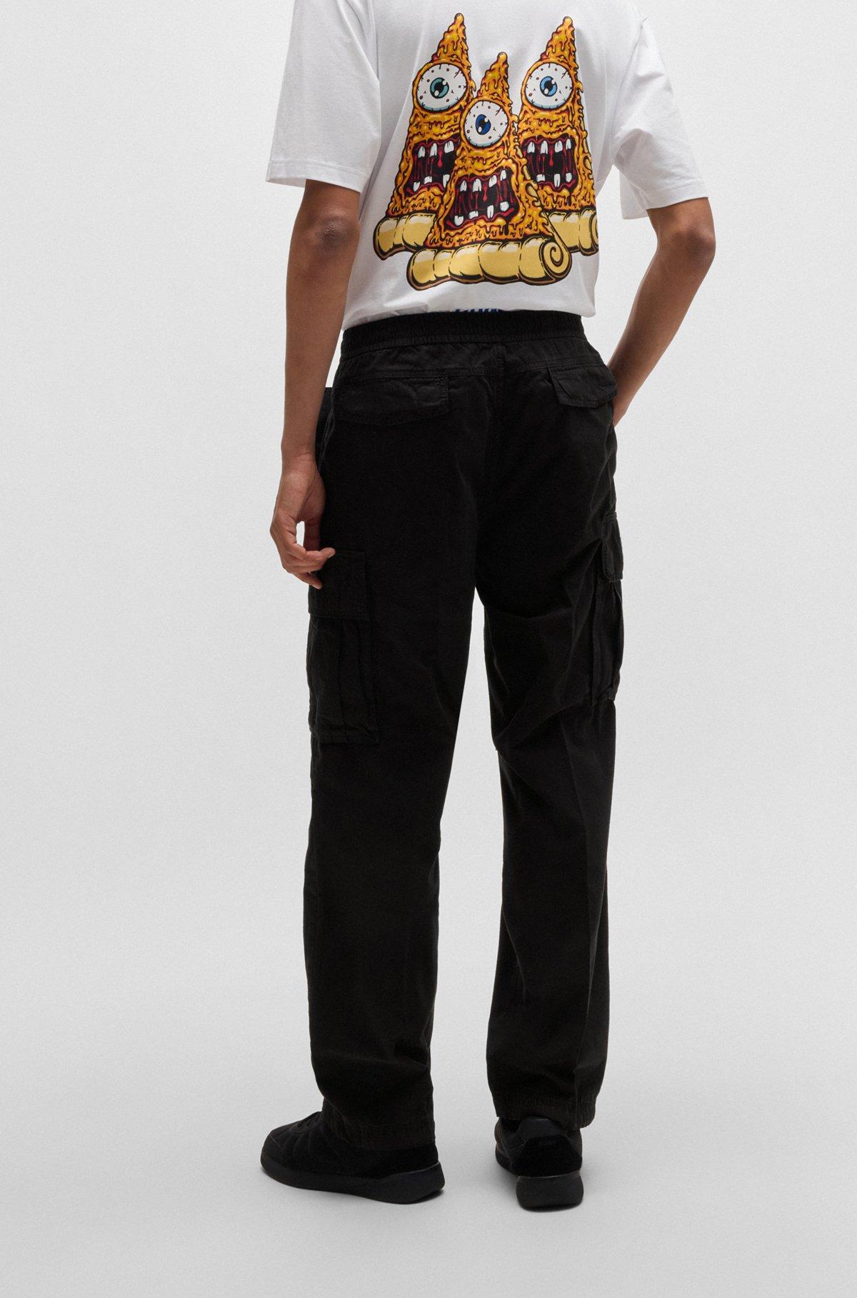 Baggy-fit cargo trousers in ripstop cotton Product Image