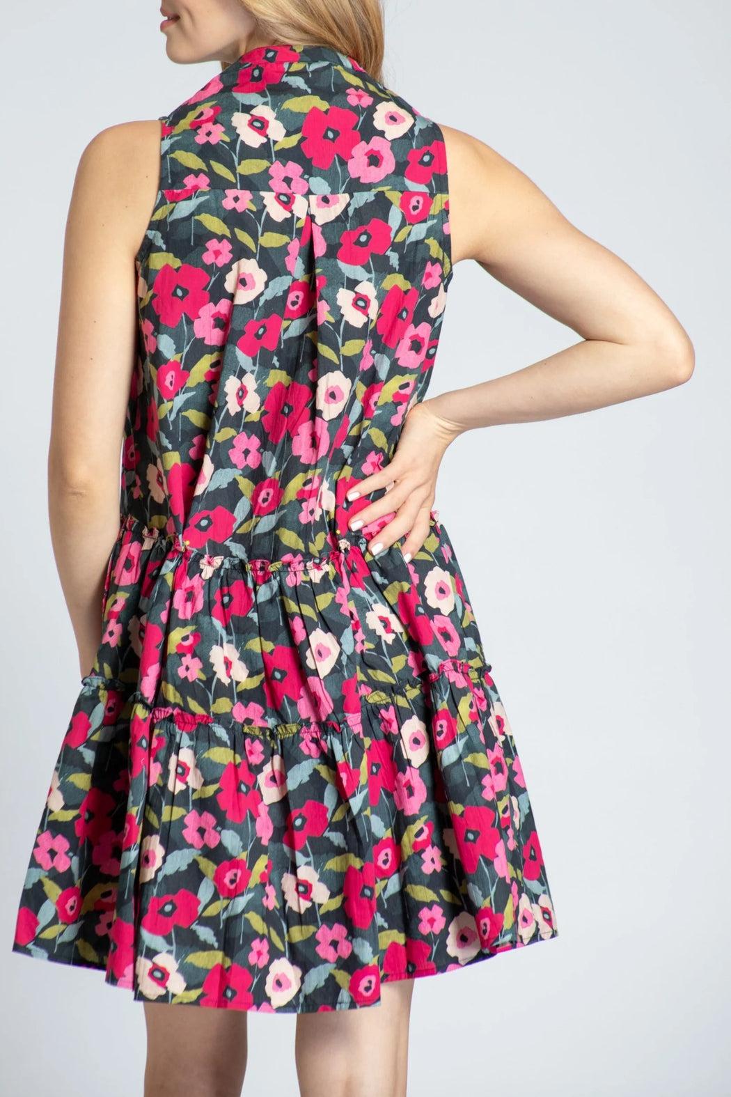 APNY Pink Floral PinTuck Dress Product Image