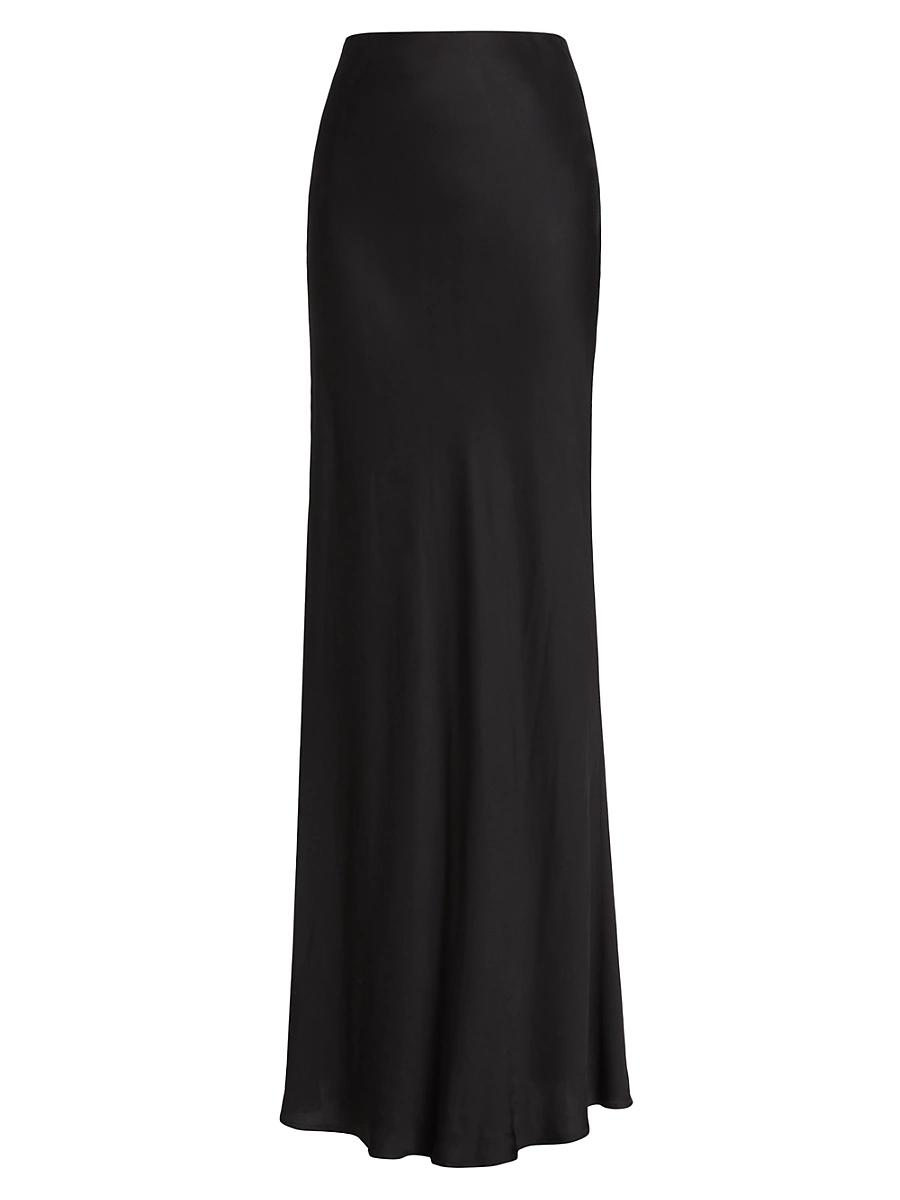 Womens Zeta Satin Maxi Skirt Product Image