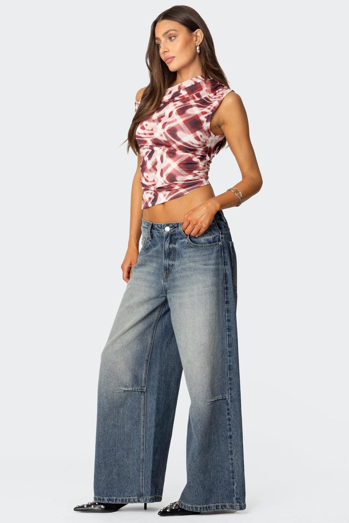 Portlyn Printed Asymmetric Top Product Image