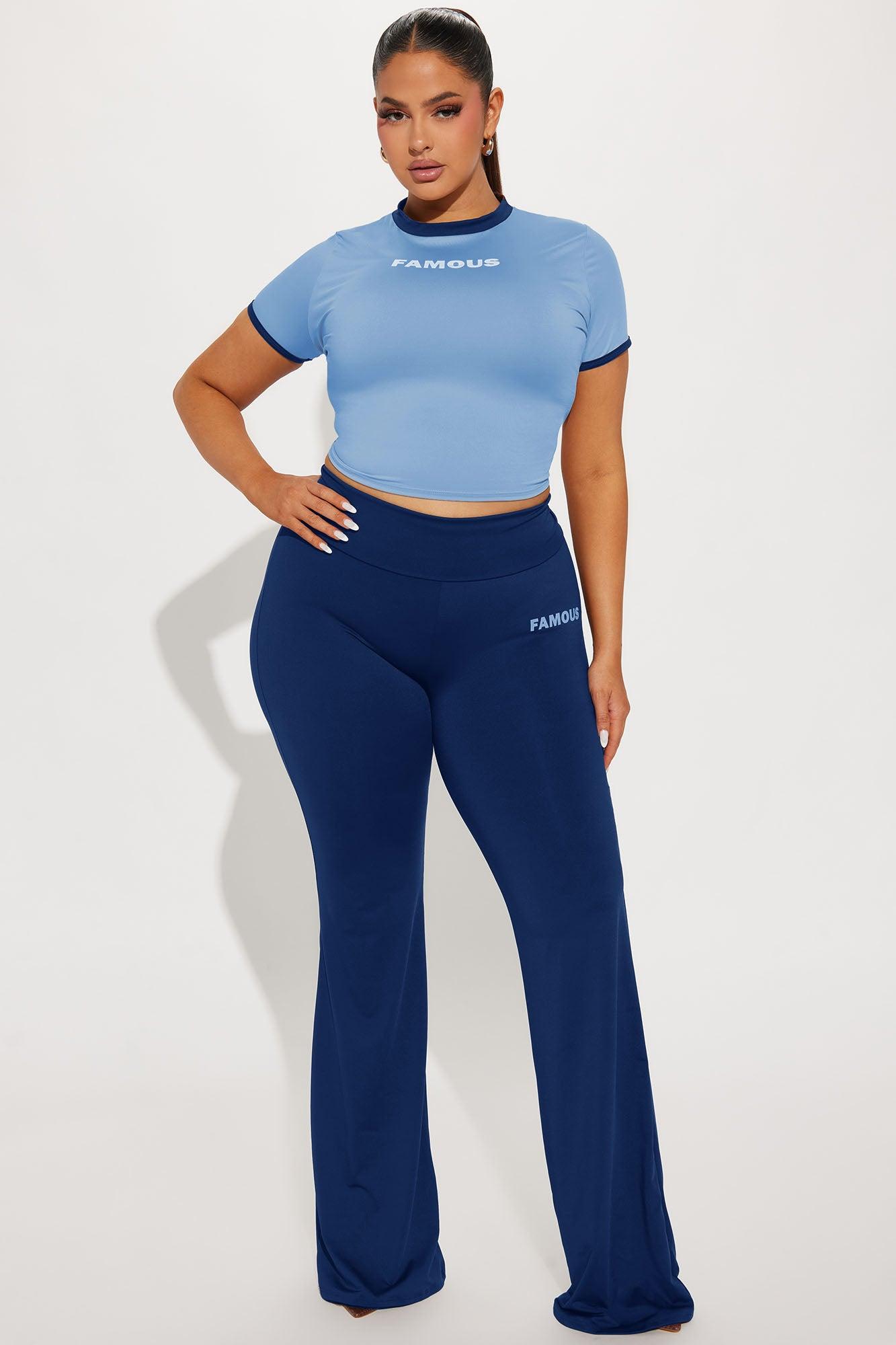 Almost Famous Pant Set - Navy/combo Female Product Image