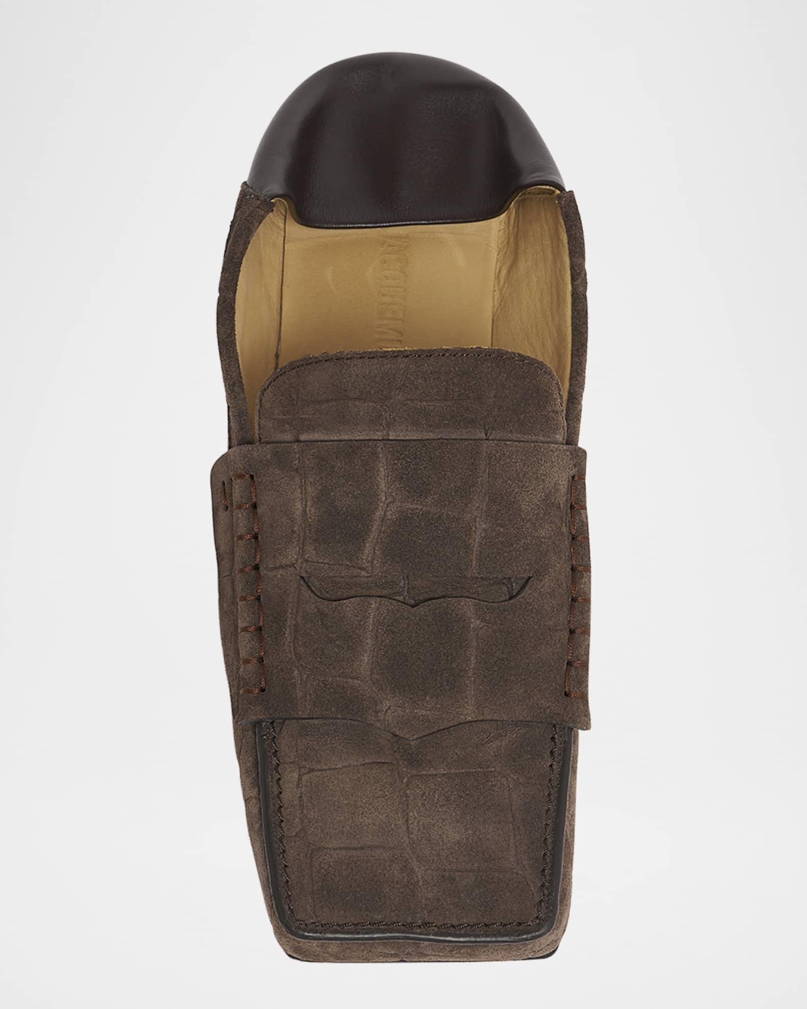 Men's Les Mocassins Carre Suede Penny Loafers Product Image