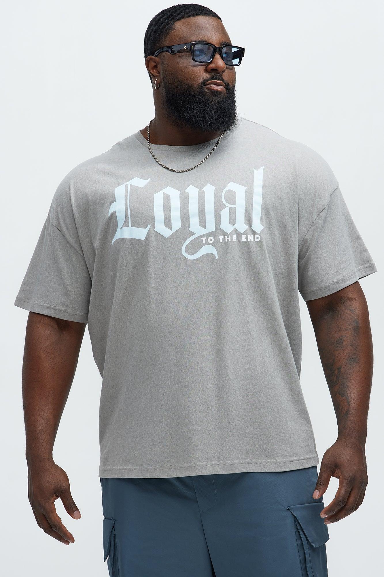 Loyal To The End Oversized Short Sleeve Tee - Grey Product Image