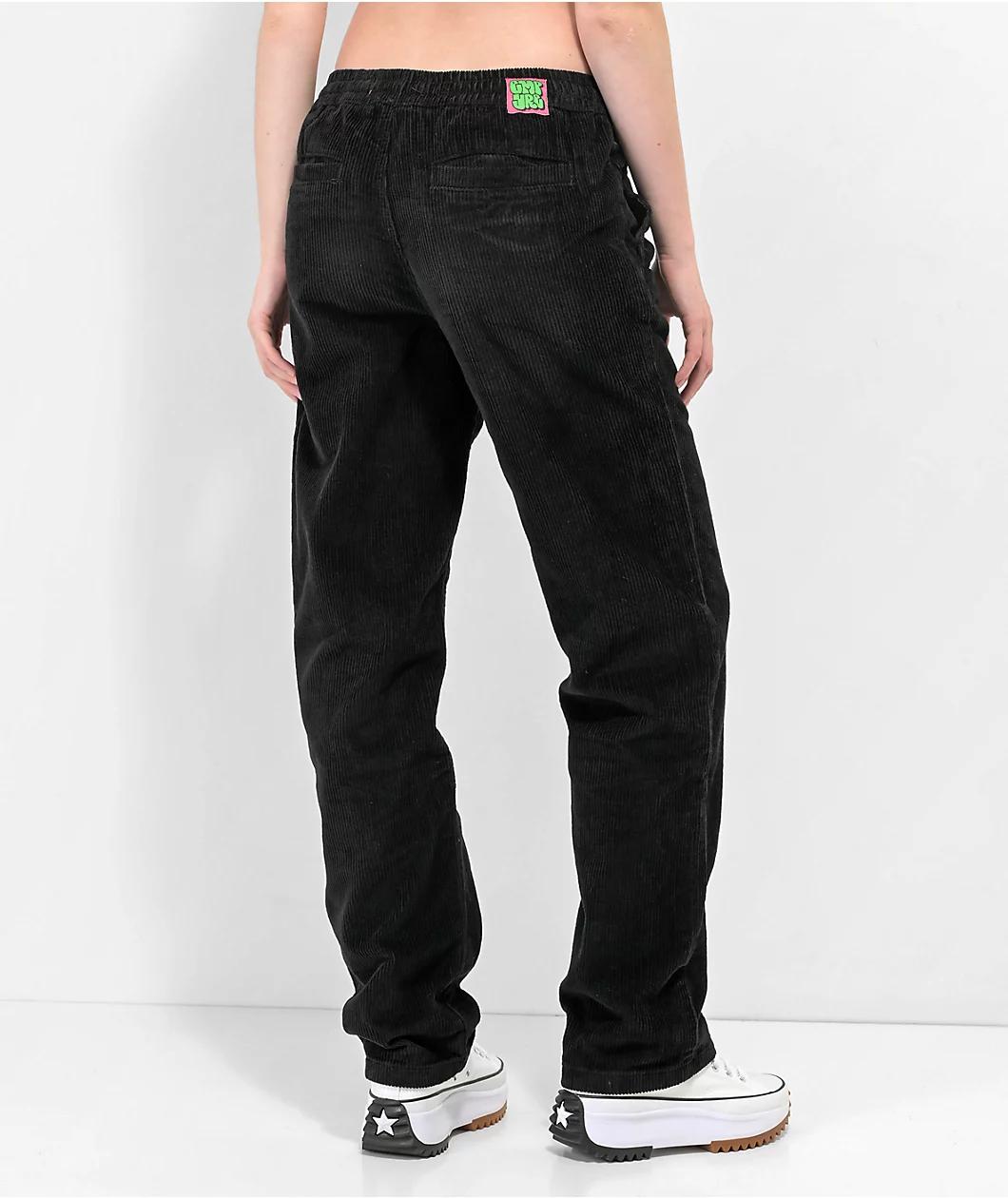 Empyre Jessie E-Waist Black Corduroy Skate Pants Product Image