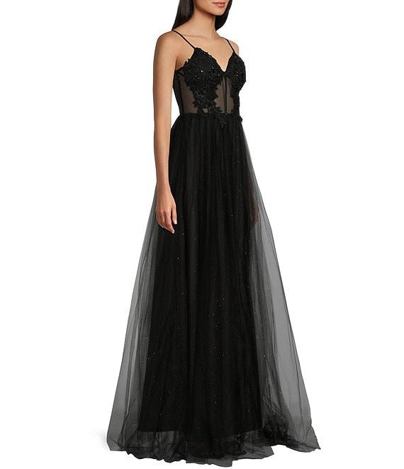 Midnight Doll Embellished Corset Ball Gown Product Image