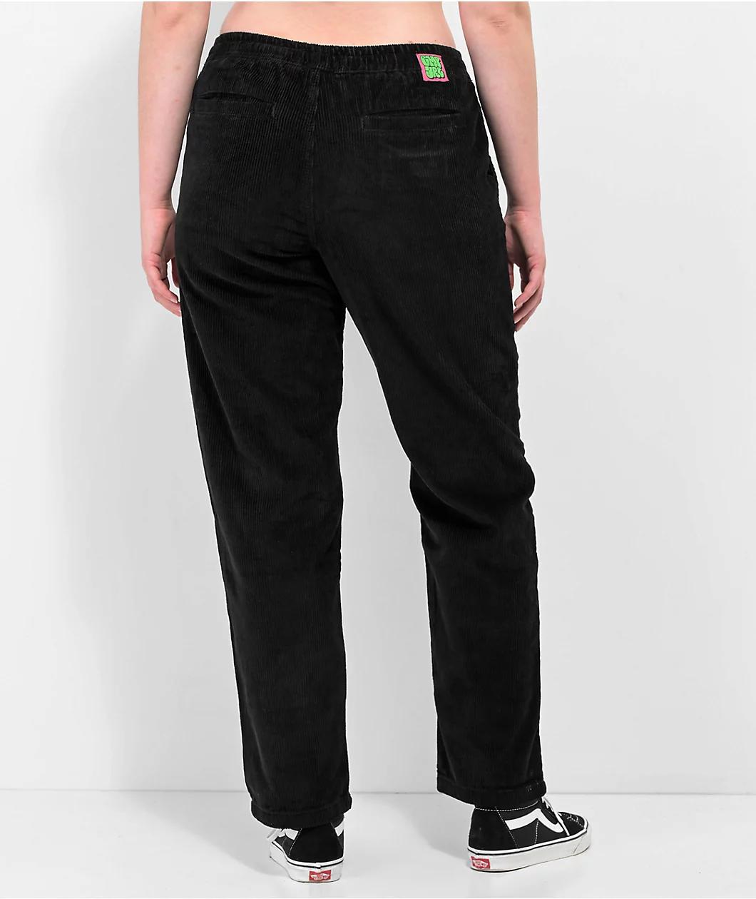 Empyre Jessie E-Waist Black Corduroy Skate Pants Product Image