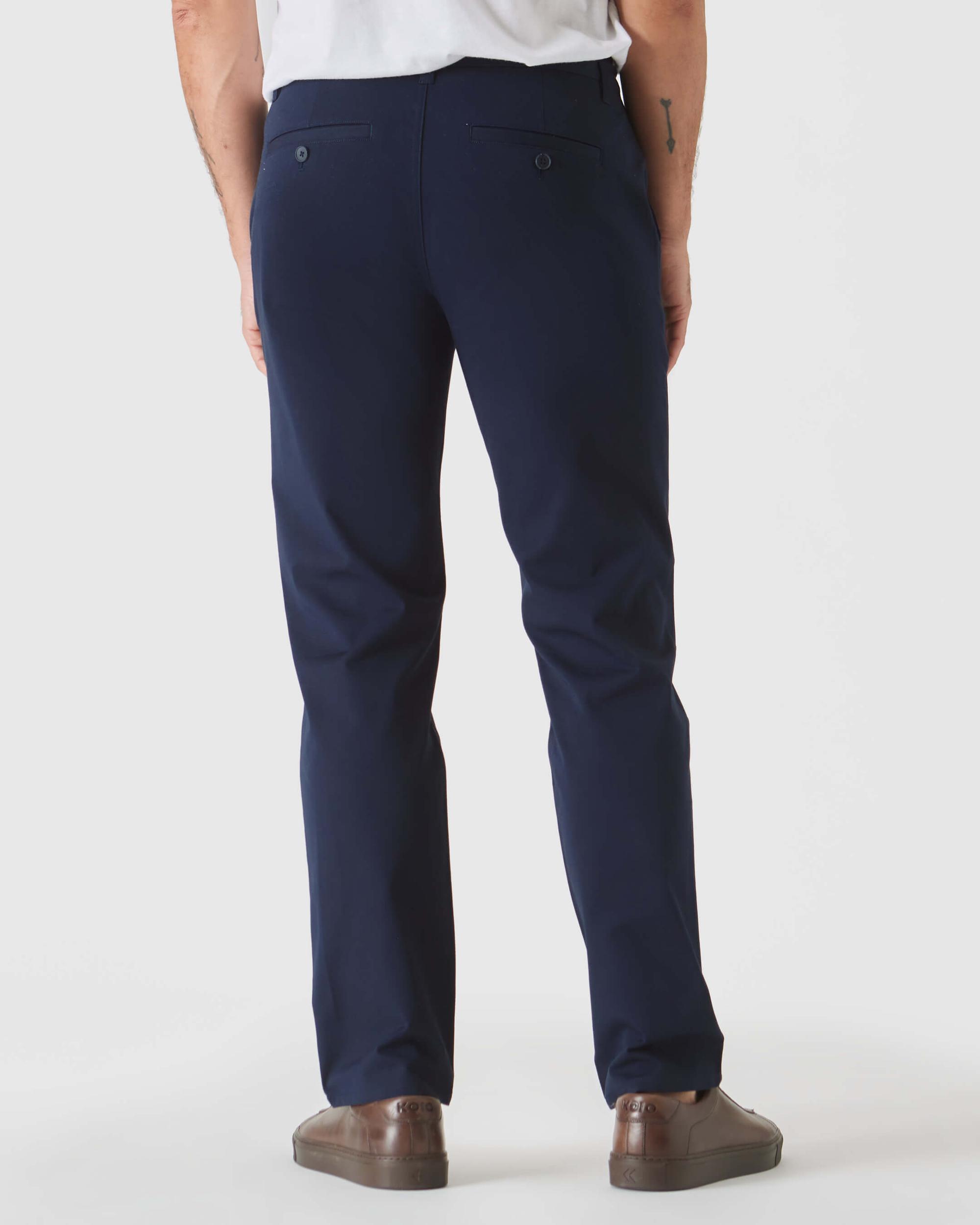 Navy Straight Twill Chino Pant Product Image