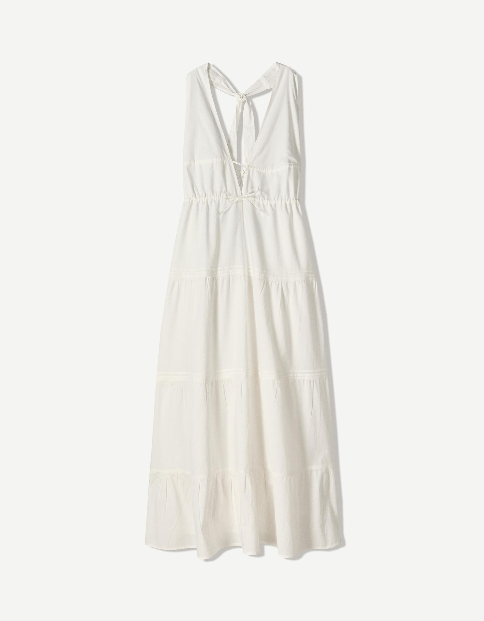 Halterneck midi dress Product Image