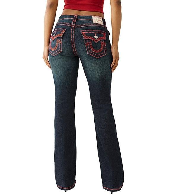 True Religion Becca Rhinestone Mid Rise Bootcut Jeans Product Image