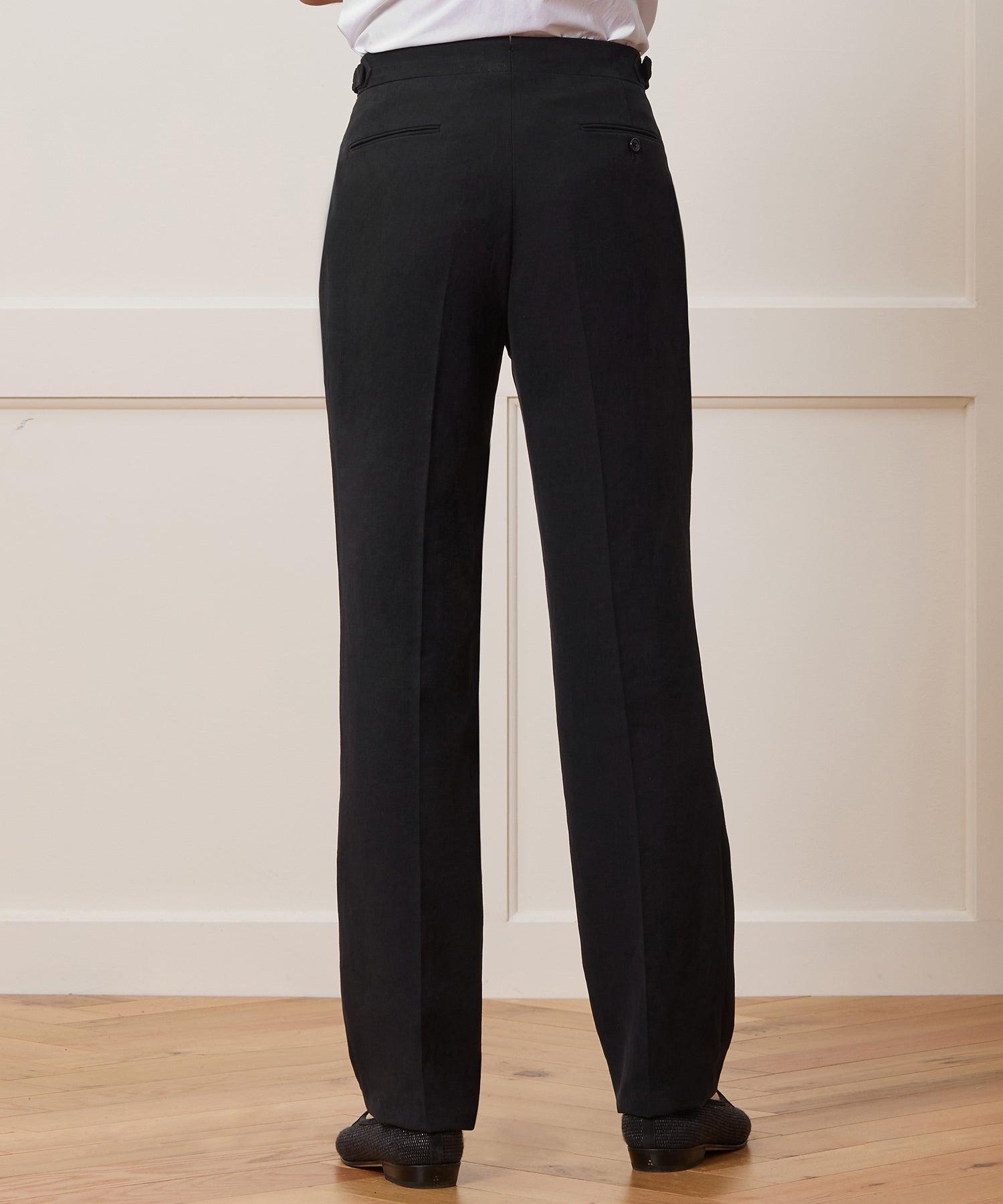 Italian Sueded Linen Side Tab Trouser Product Image