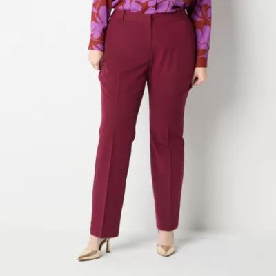 Liz Claiborne Audra Womens Straight Mid Rise Plus Trouser Product Image