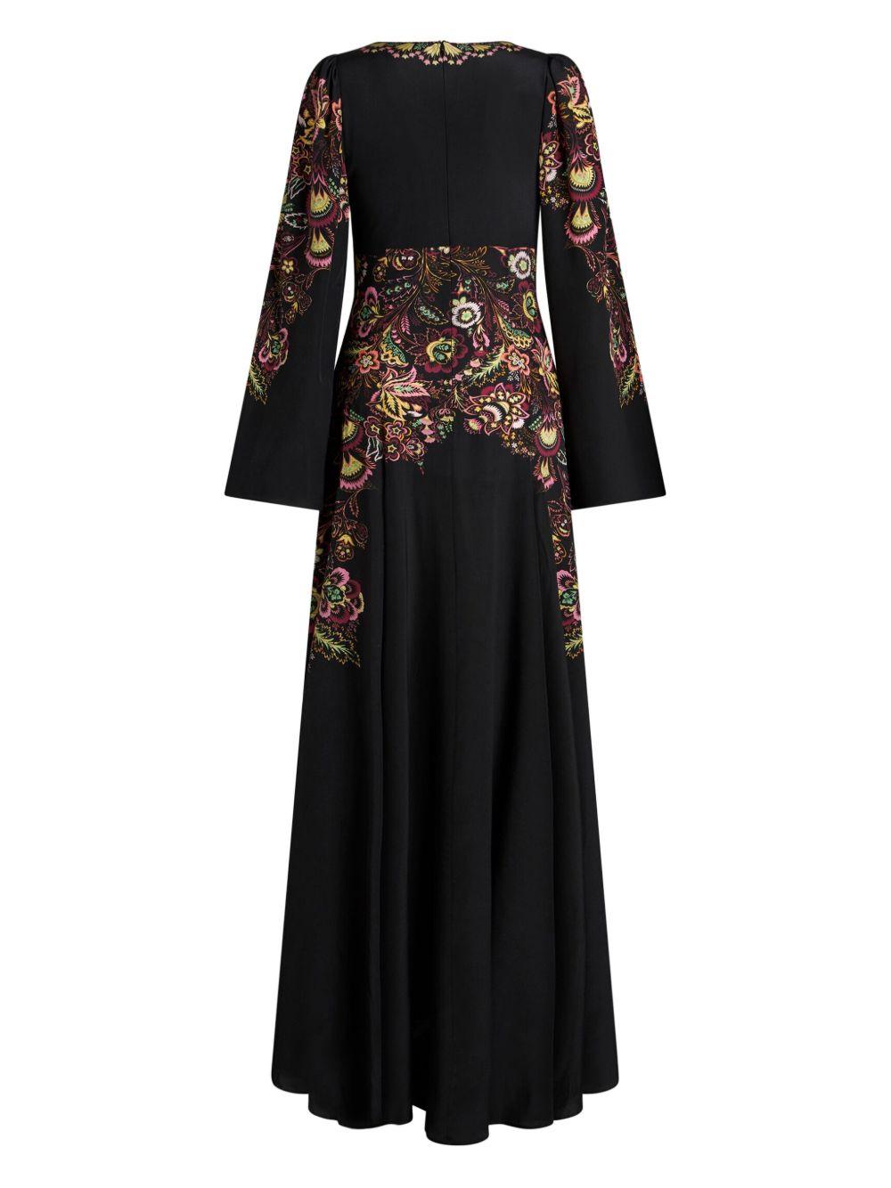 floral-print crepe de chine dress Product Image