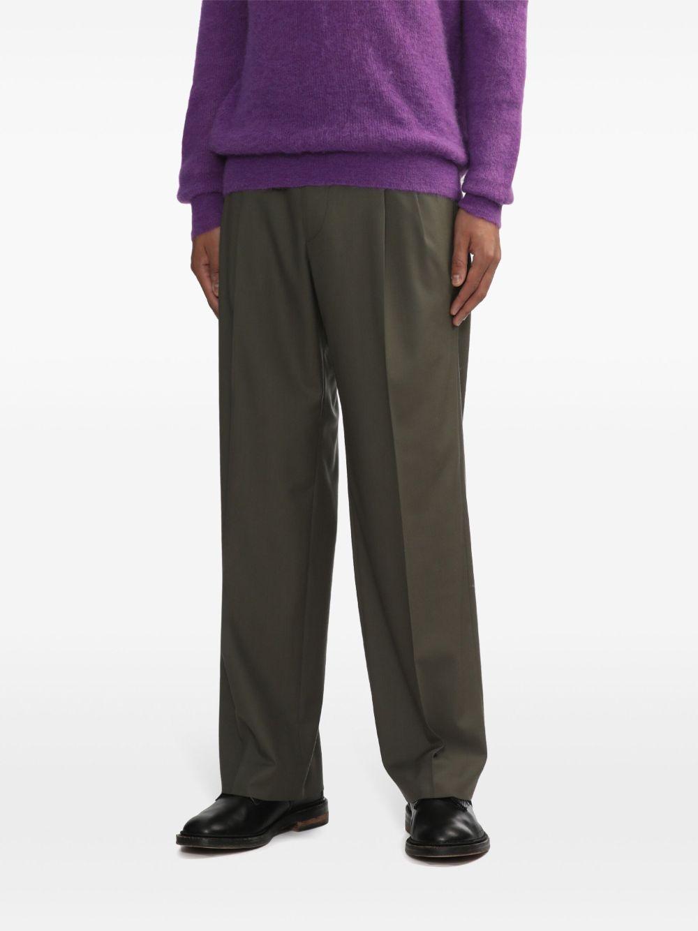pressed crease straight-leg trousers  Product Image