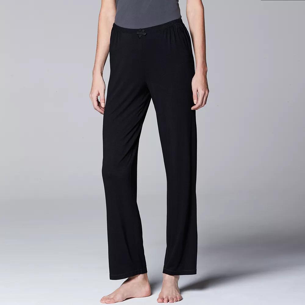 Women's Simply Vera Vera Wang Basic Solid Luxury Pajama Pants,  Product Image