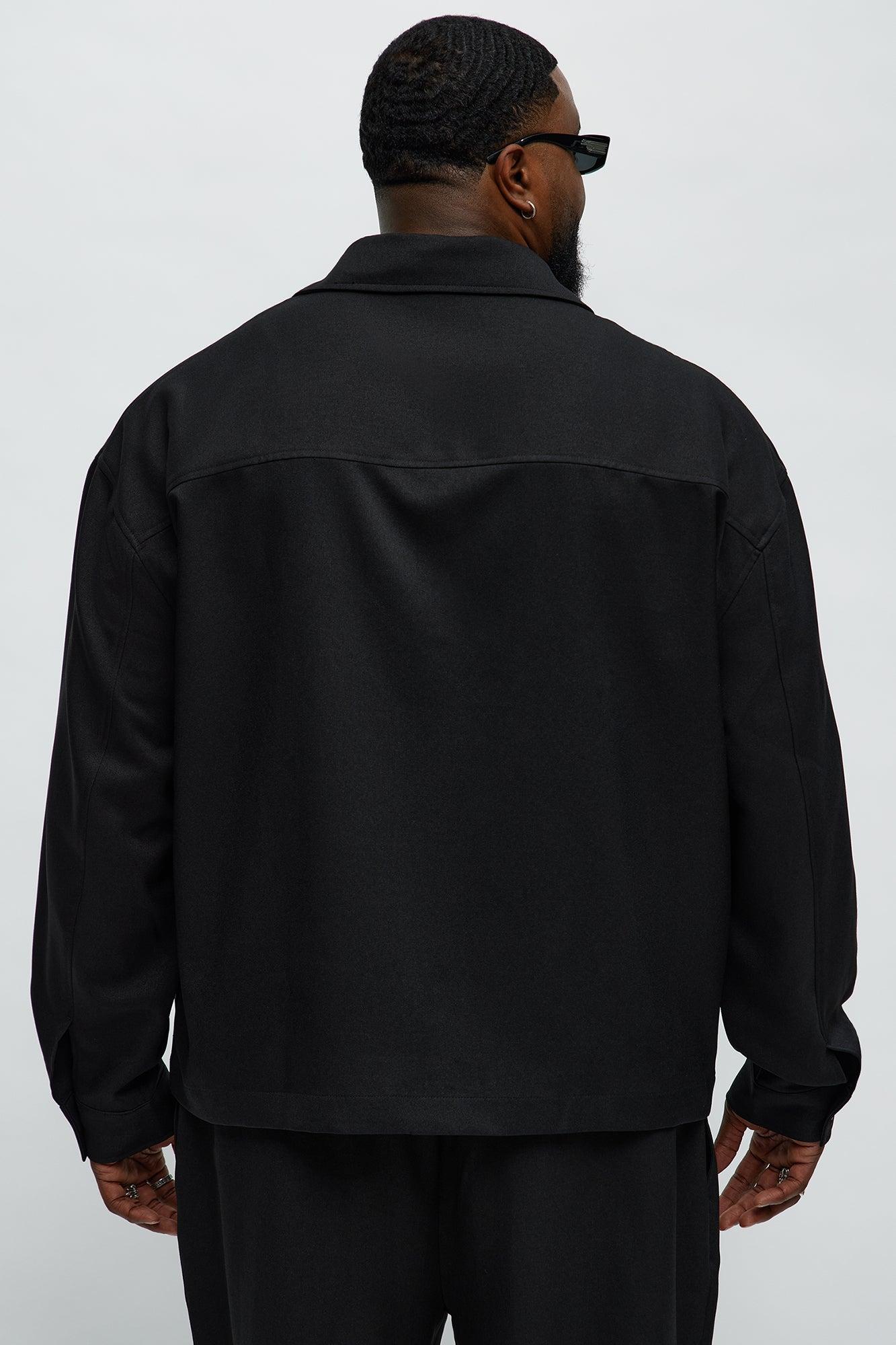 Relaxed Mara Overshirt - Black Male Product Image