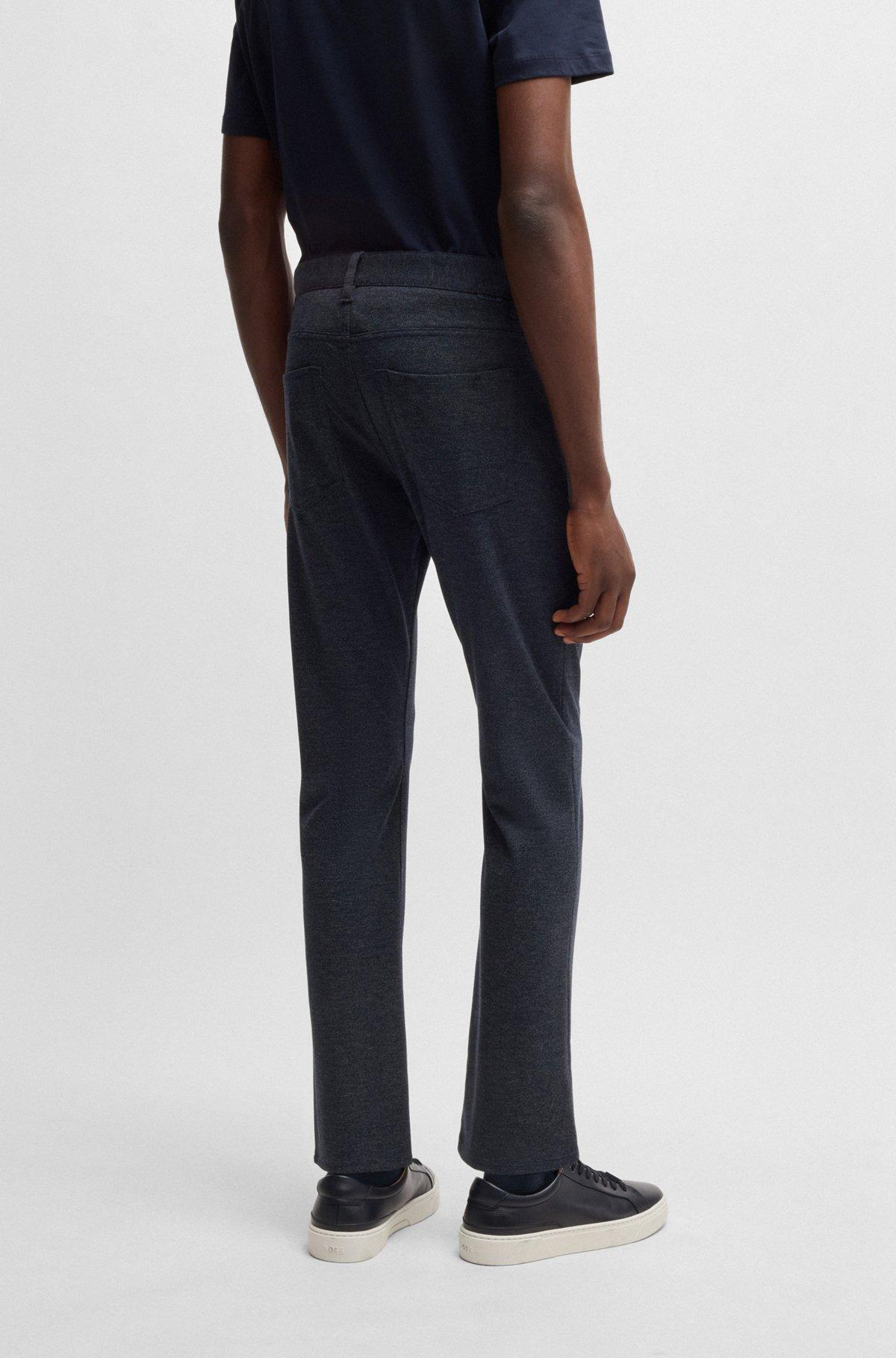 Delaware slim-fit trousers in two-tone stretch jersey Product Image