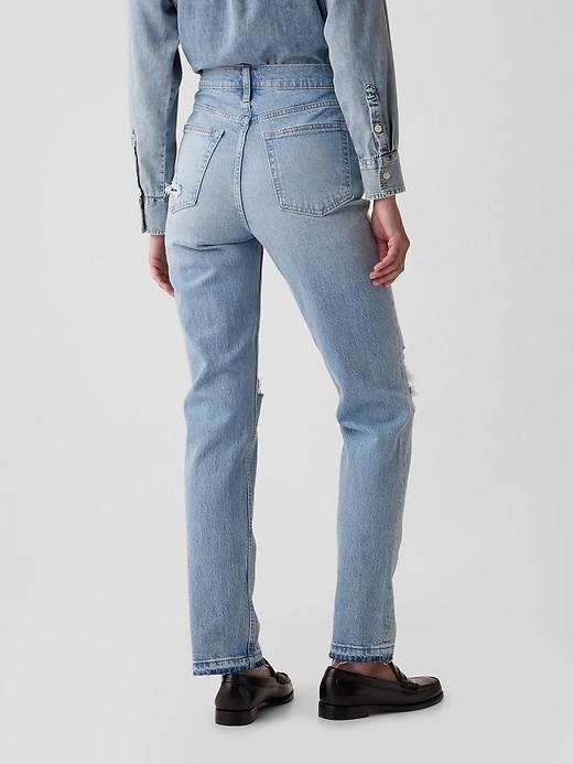 High Rise Cheeky Straight Jeans Product Image