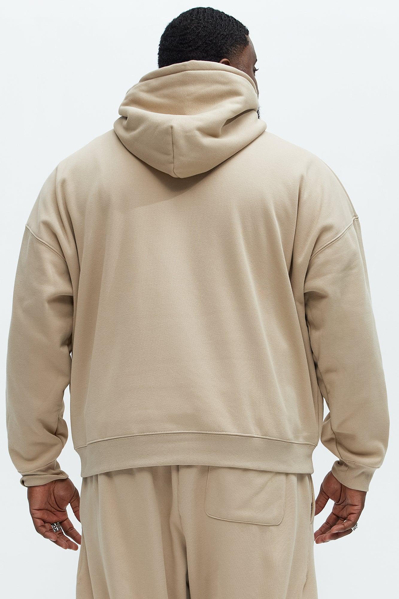 Tyson Oversized Heavyweight Hoodie - Taupe Product Image