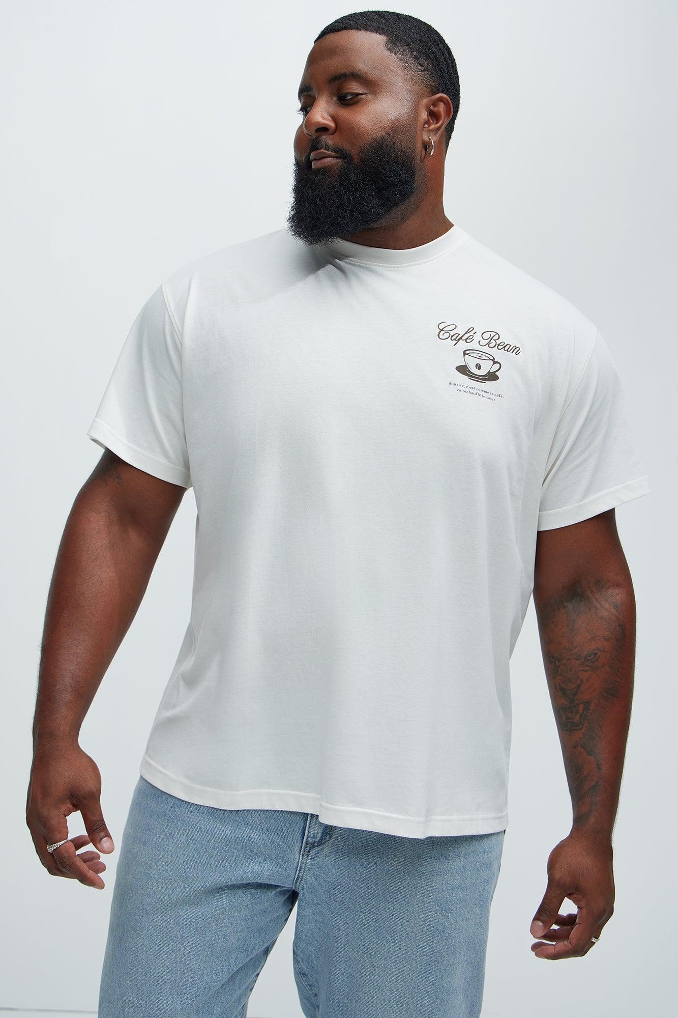 Cafe Bean Short Sleeve Tee - White Product Image