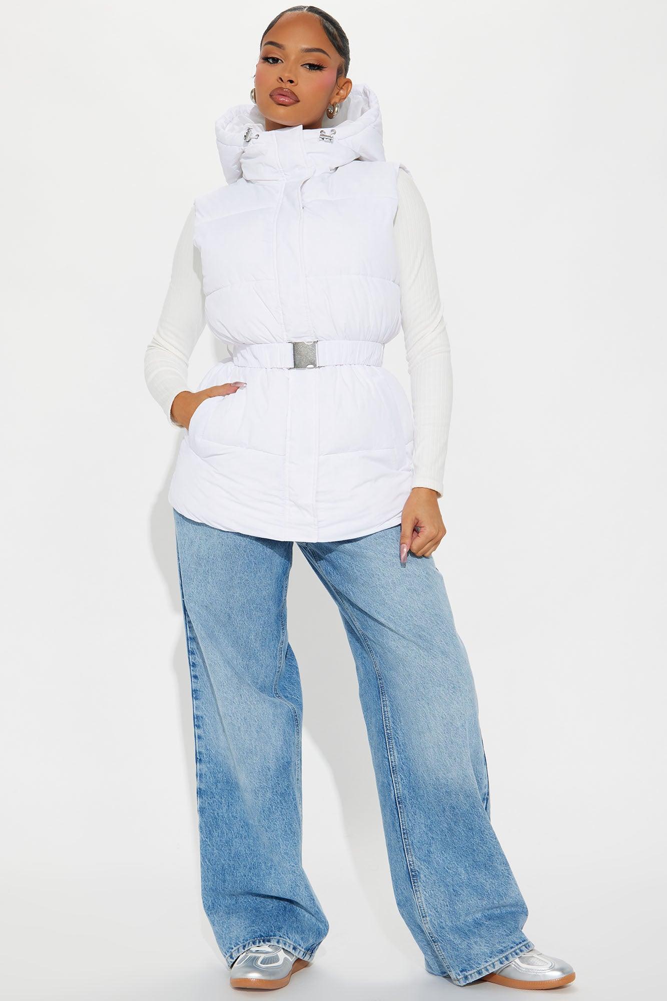 Hold You Down Puffer Vest - White Product Image