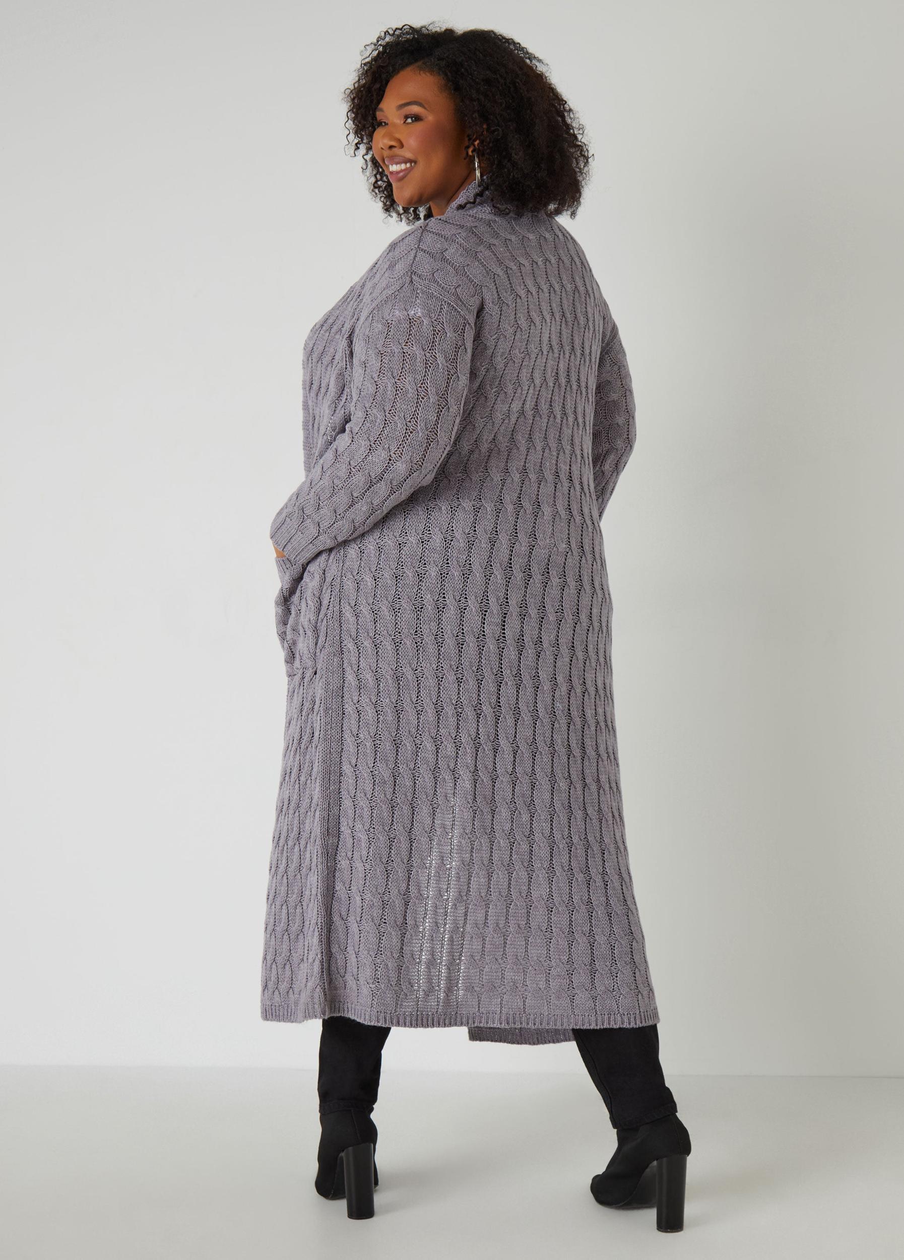 Cable Knit Pocketed Duster Product Image