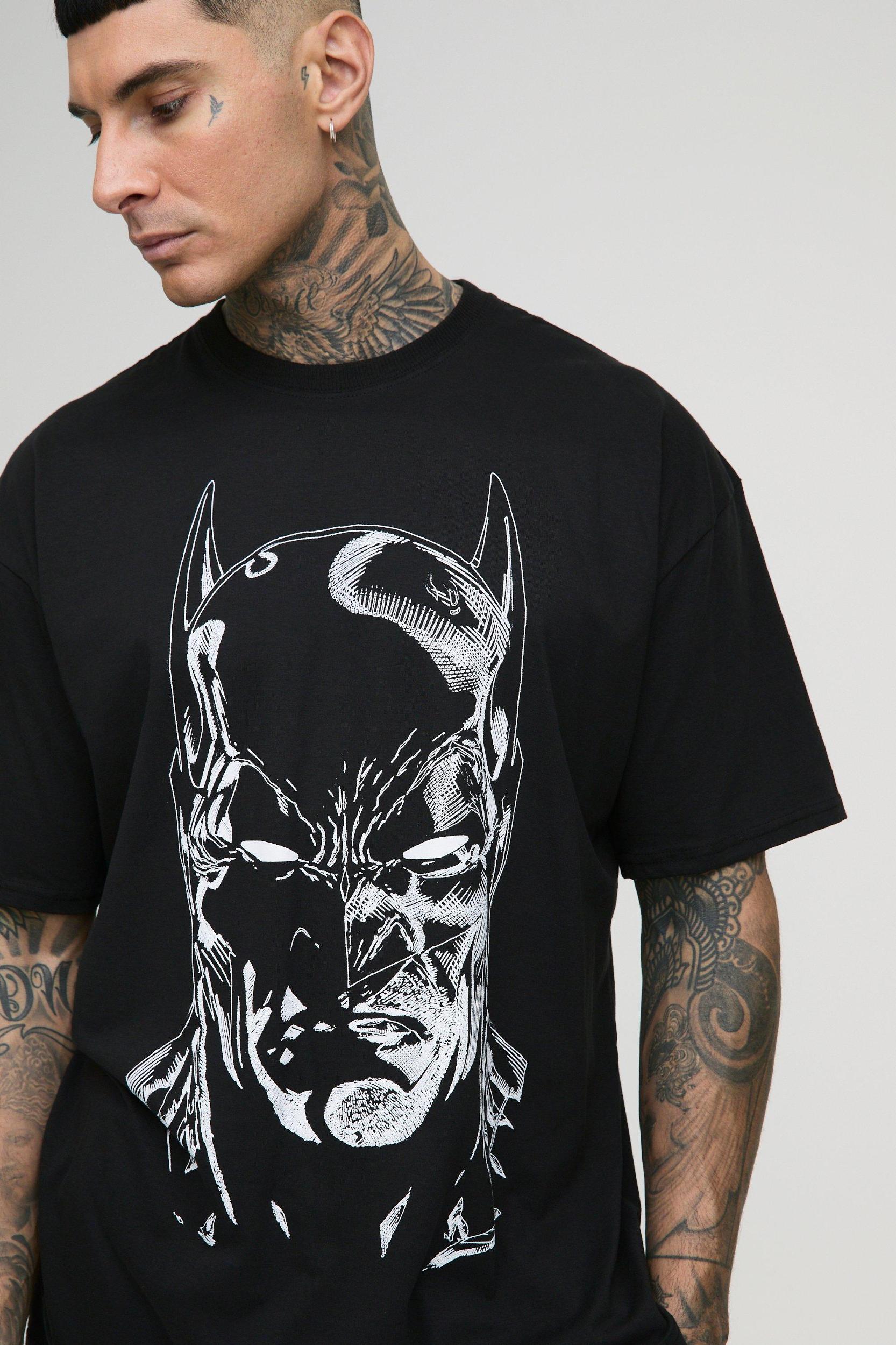 Tall Oversized Batman License Print T-Shirt | boohooMAN USA Product Image