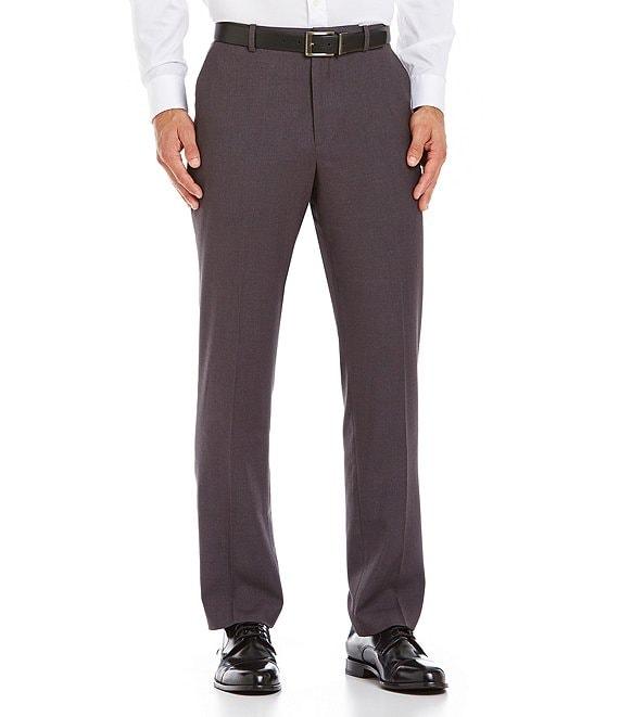 Perry Ellis Suit Separate Slim-Fit Stretch Solid Flat-Front Dress Pants Product Image