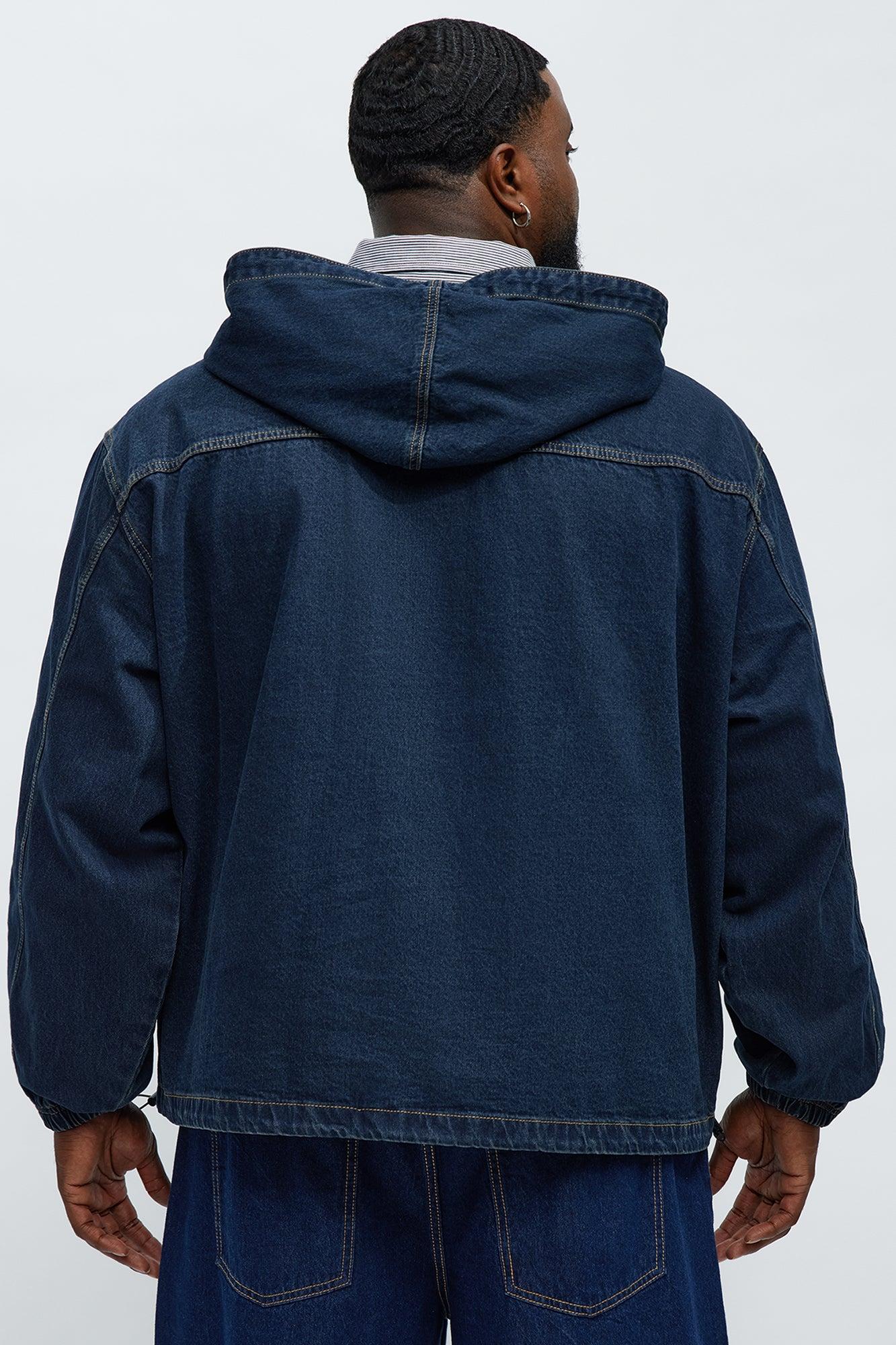 Oversized In My City Anorak Denim Jacket - Dark Wash Male Product Image