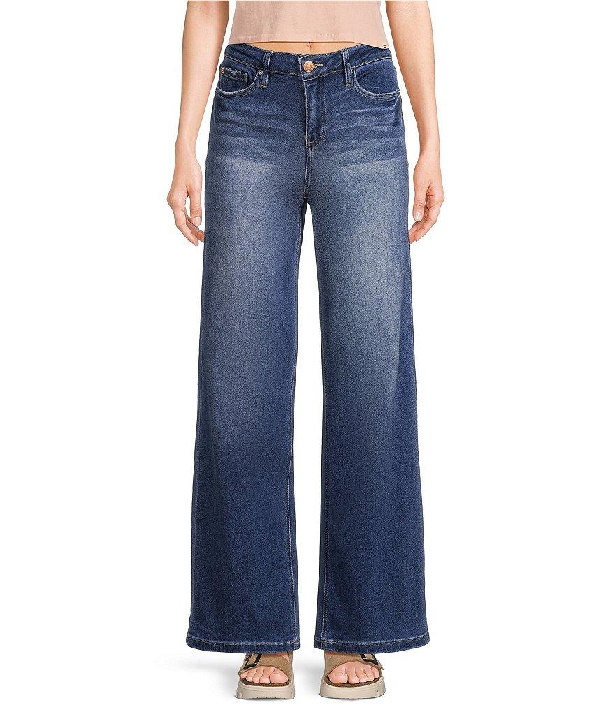 YMI Jeanswear Mid Rise Wide Leg Jeans Product Image