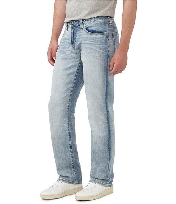 Buffalo David Bitton Crinkled Mid Blue Straight-Six Jeans Product Image