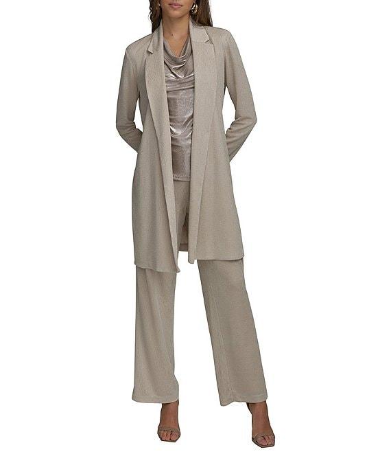 Donna Karan Long Sleeve Belted Knit Jacket Product Image