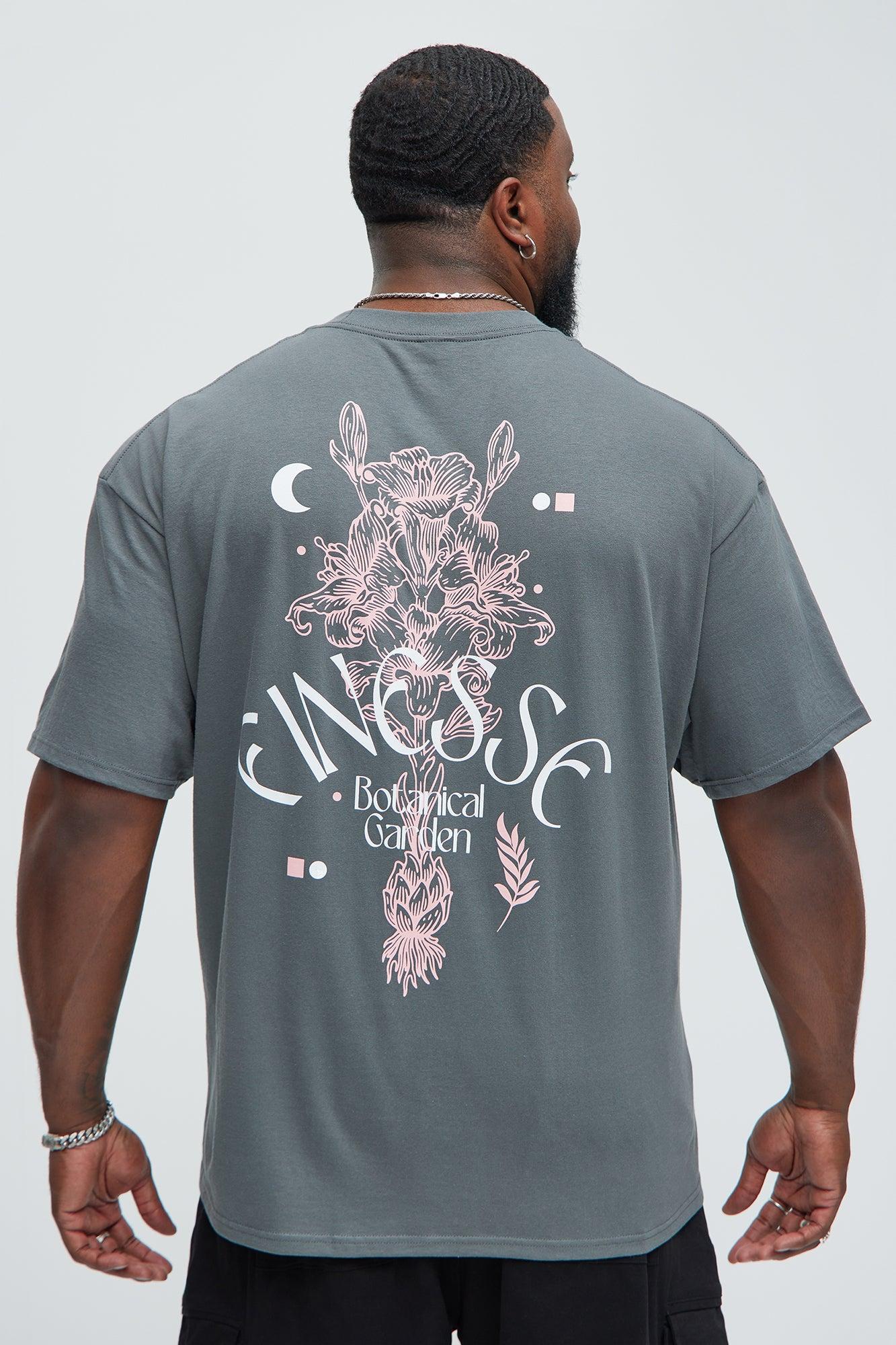 Finesse Botanical Short Sleeve Tee - Grey Product Image