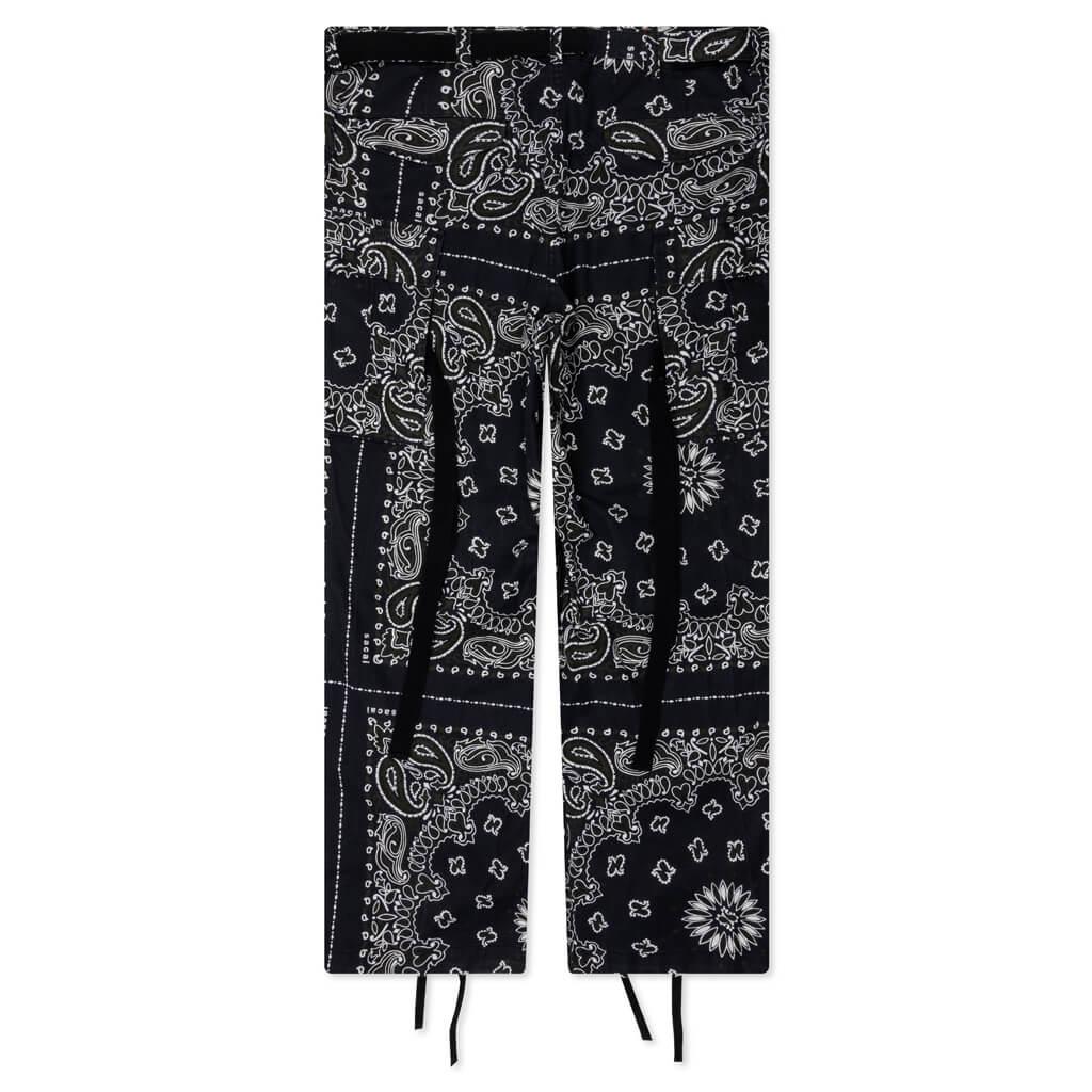 Bandana Print Pants - Navy Male Product Image